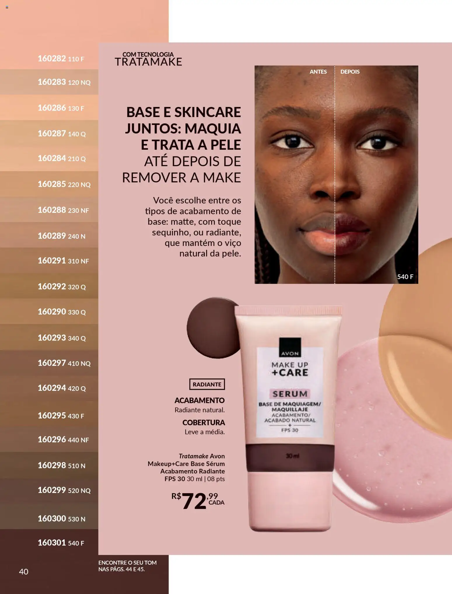 Avon Folheto - válido de 18.02.2026 | Página: 40 | Produtos: Base, Sérum