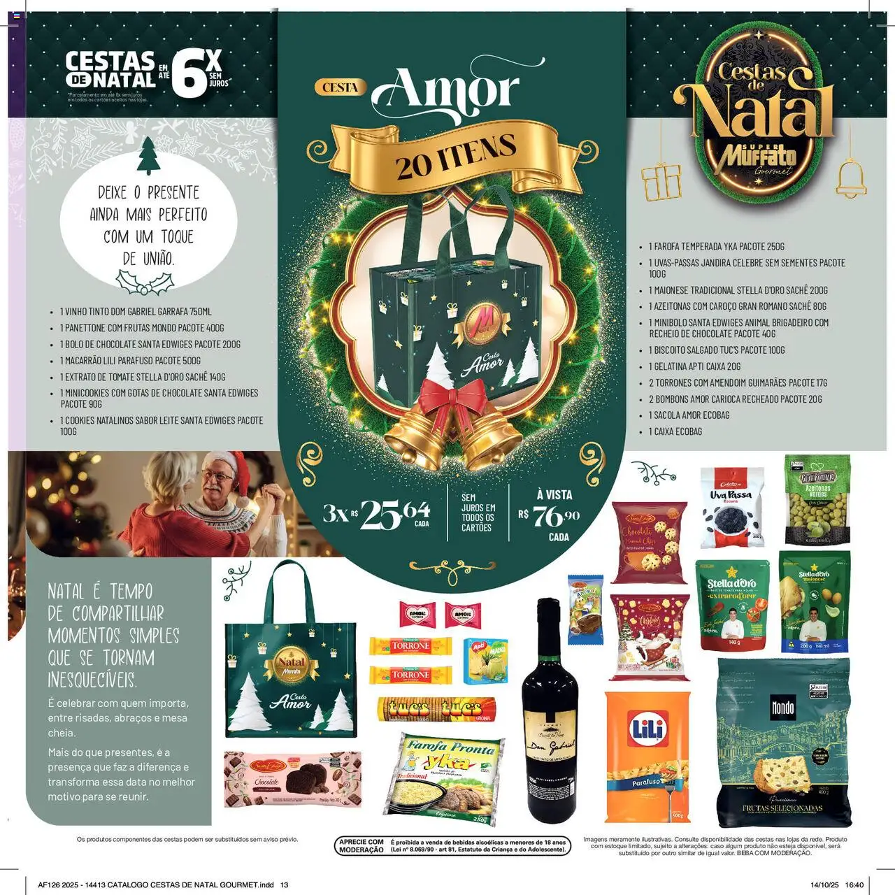 Super Muffato Folheto - válido de 13.10.2025 | Página: 13 | Produtos: Biscoito, Vinho, Macarrão, Farofa