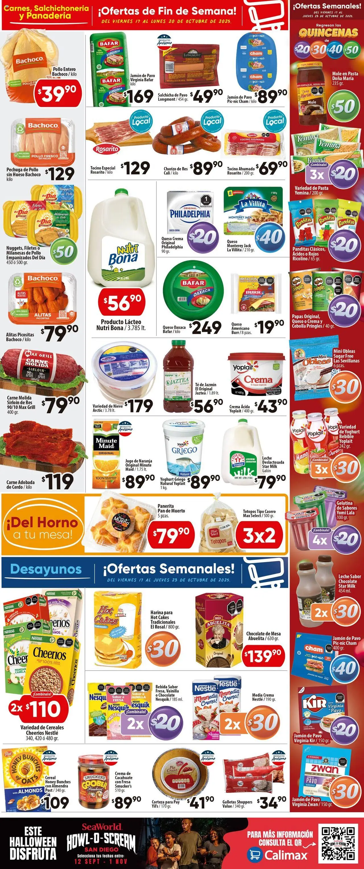 Nuevas ofertas de Calimax válidas en toda la República Mexicana desde el 17.10.2025. ¡Encuentra las mejores ofertas en Calimax folleto Tijuana! | Página: 2 | Productos: Salchicha, Cacahuate, Chocolate, Galletas