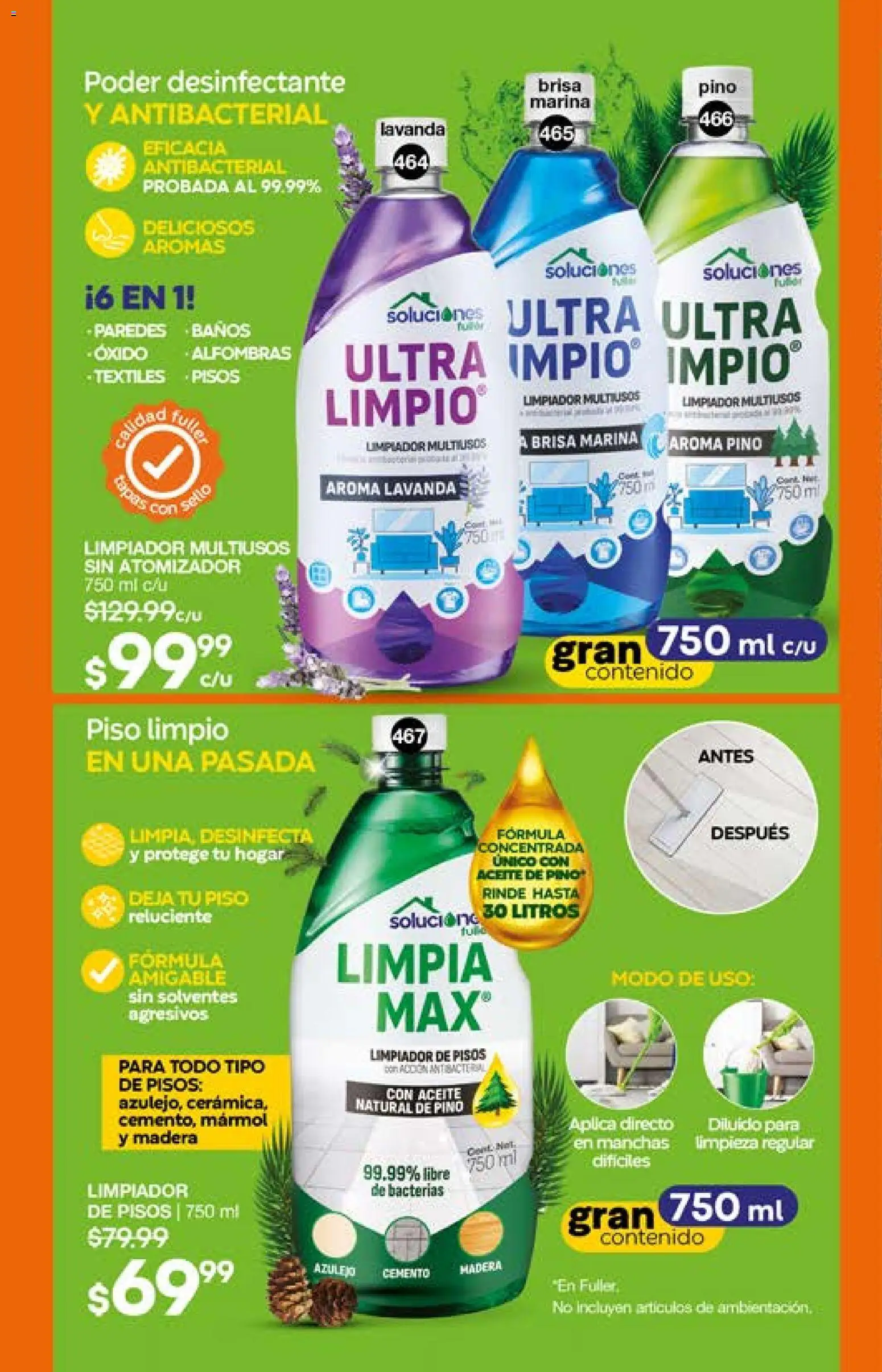Nuevas ofertas de Fuller válidas en toda la República Mexicana desde el 29.04.2026. ¡Encuentra las mejores ofertas en Fuller campaña 2 2026! | Página: 112 | Productos: Aceite, Limpiador, Desinfectante