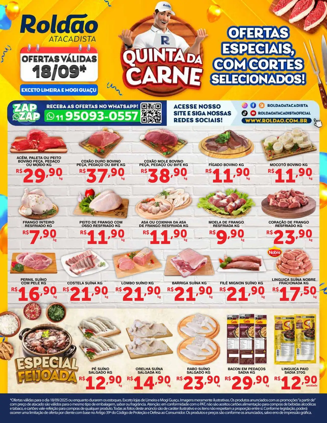 Roldão Folheto - válido de 18.09.2025 | Página: 1 | Produtos: Filé mignon, Pernil, Base, Carne