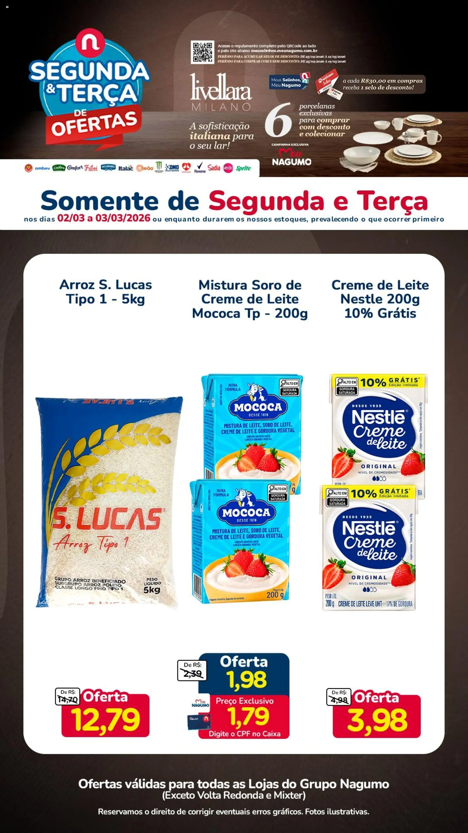 Nagumo Folheto - válido de 02.03.2026 | Página: 3 | Produtos: Caixa, Leite, Arroz, Creme