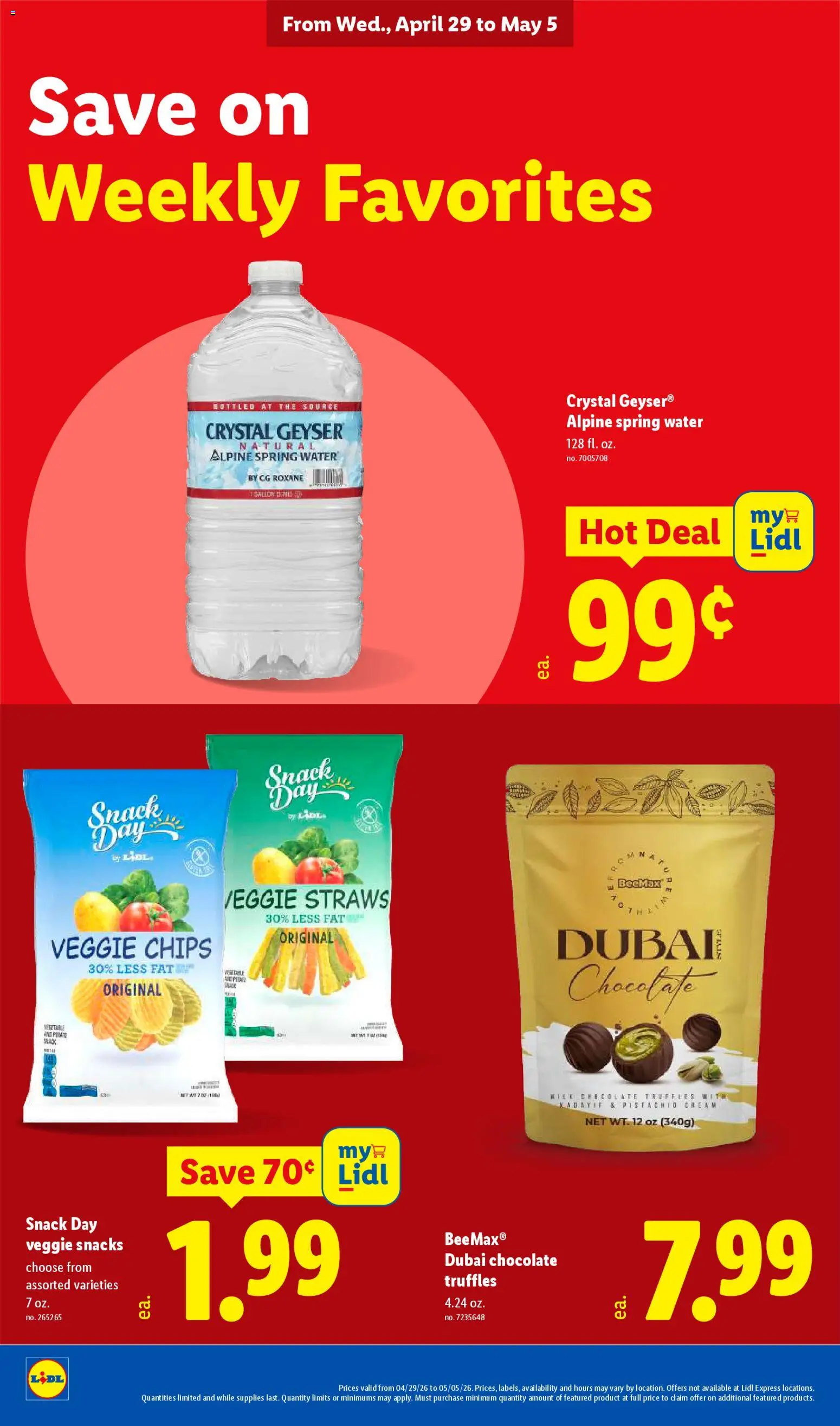 Lidl Weekly Ad - valid from 29.04.2026 | Page: 12 | Products: Milk, Chocolate, Chips, Cream