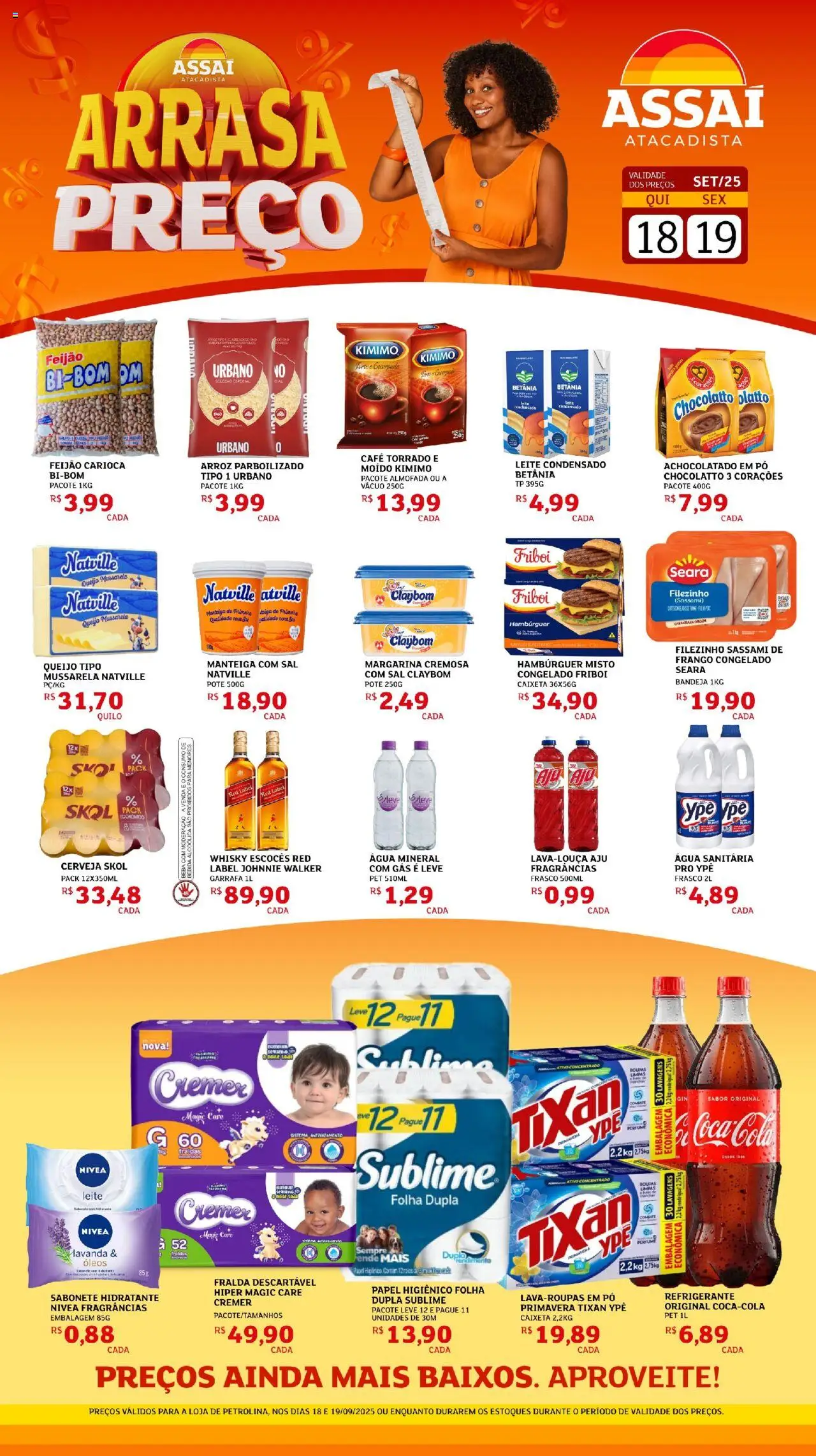 Assaí Atacadista Folheto - válido de 18.09.2025 | Página: 1 | Produtos: Perfume, Queijo, Sal, Mussarela