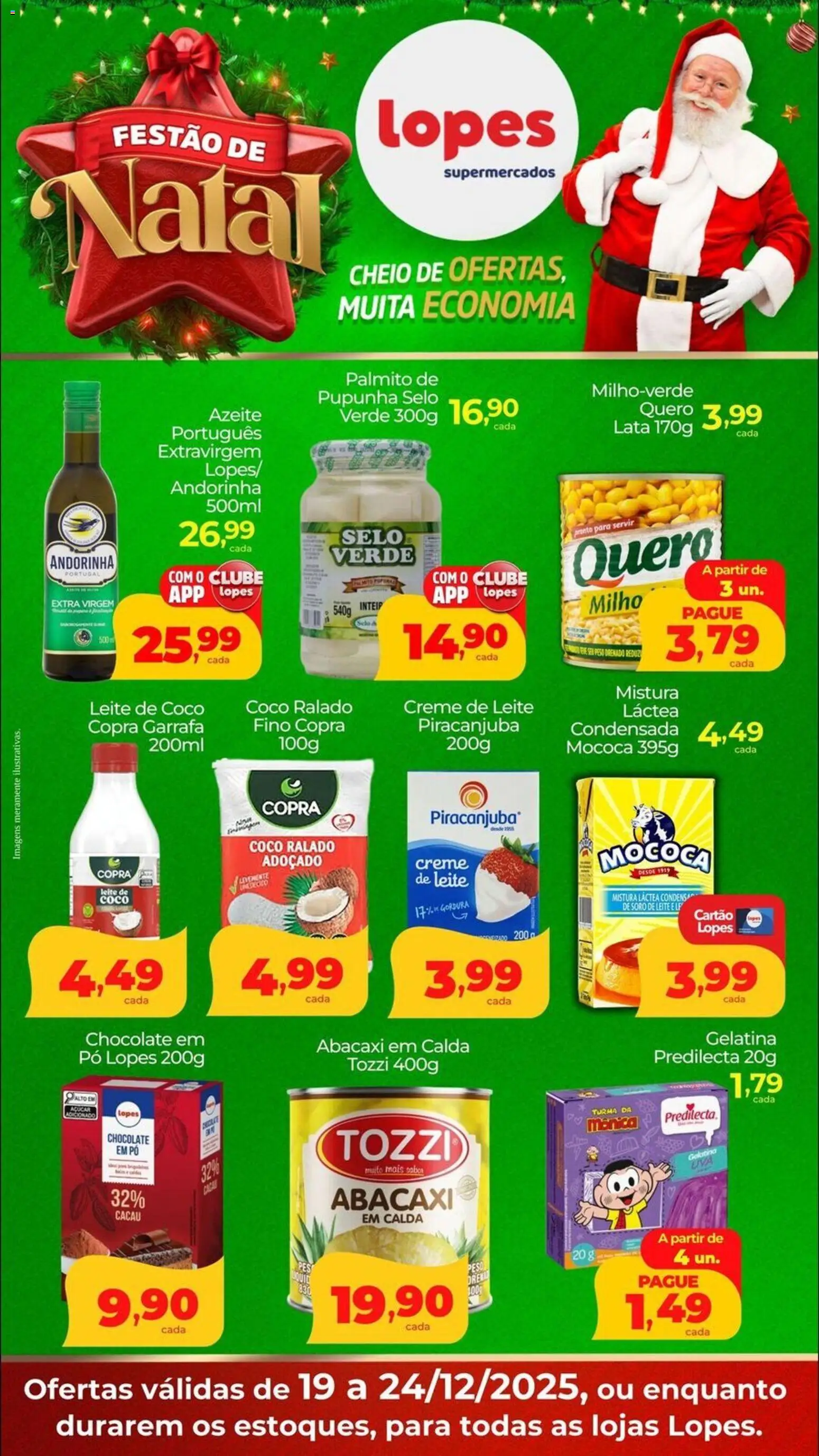 Lopes Supermercados Folheto - válido de 19.12.2025 | Página: 2 | Produtos: Creme, Açúcar, Creme de leite, Gelatina