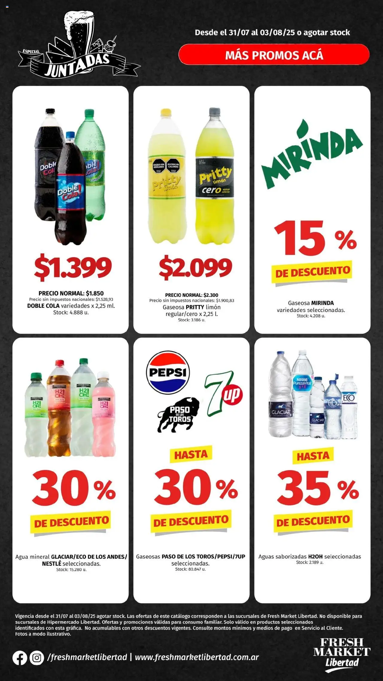 Hipermercado Libertad - Juntadas - DOT │ válido desde el 31.07.2025 | Página: 2 | Productos: Gaseosa, Agua, Limón