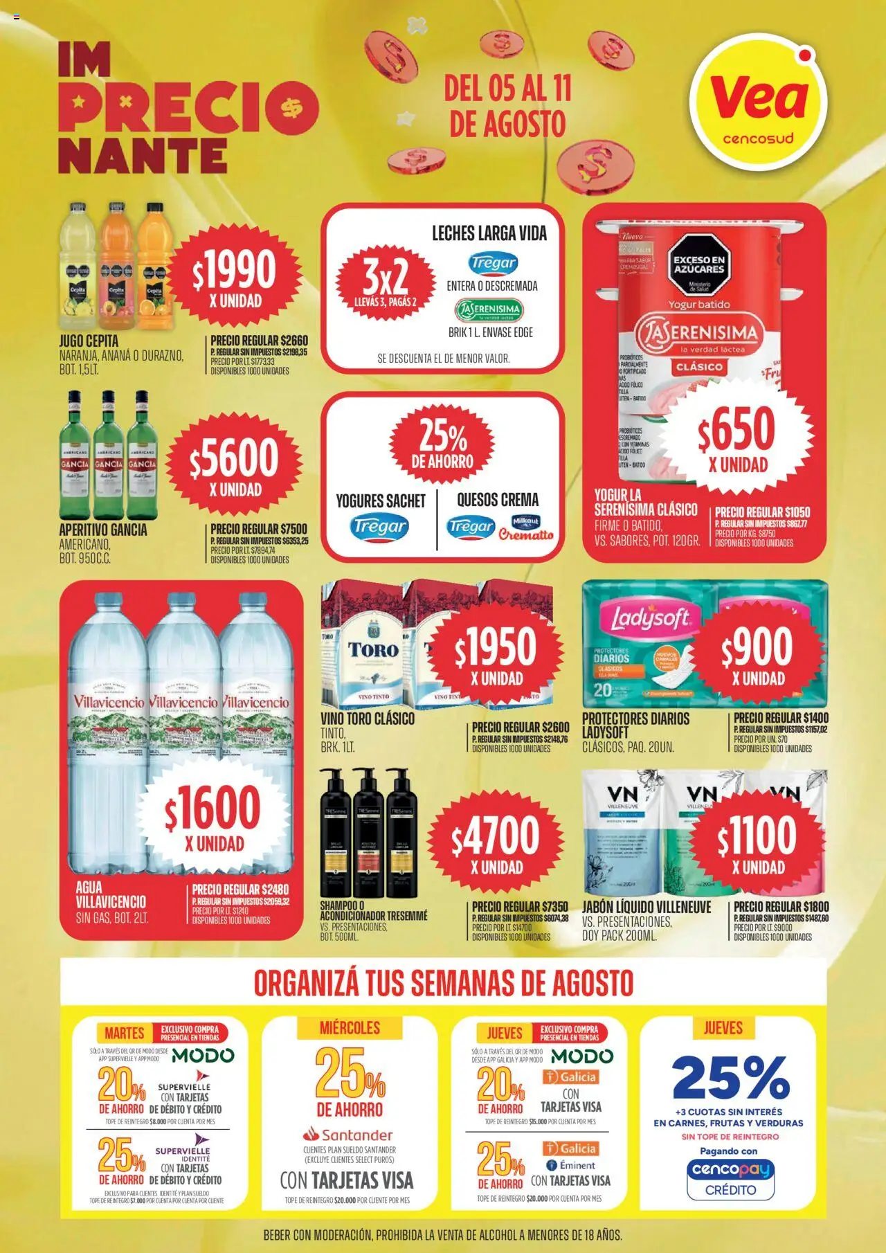 Vea - Oferta imPRECIOnante - Córdoba │ válido desde el 05.08.2025 | Página: 3 | Productos: Shampoo, Jabón, Yogur, Jugo
