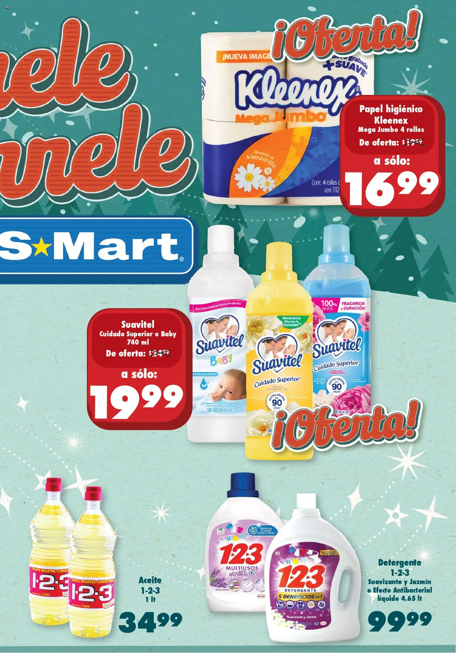 Nuevas ofertas de S-Mart válidas en toda la República Mexicana desde el 11.11.2025. ¡Encuentra las mejores ofertas en S-Mart folleto Chihuahua! | Página: 3 | Productos: Detergente, Suavizante, Papel higiénico, Fragancia