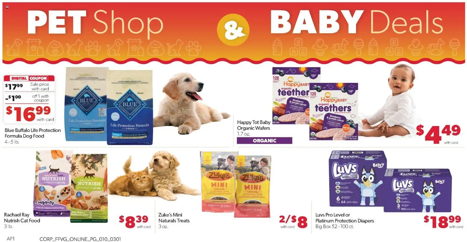 Family Fare Weekly Ad - valid from 01.03.2026 | Page: 14 | Products: Box, Dog Food, Cat Food, Carrot