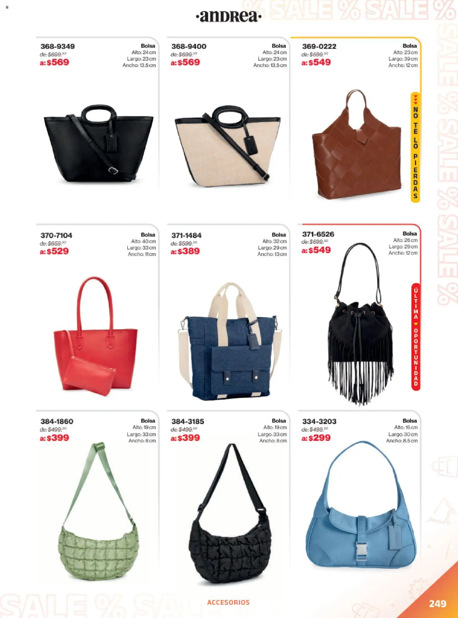 Nuevas ofertas de Andrea válidas en toda la República Mexicana desde el 21.12.2025. ¡Encuentra las mejores ofertas en Andrea catálogo Outlet! | Página: 249 | Productos: Bolsa