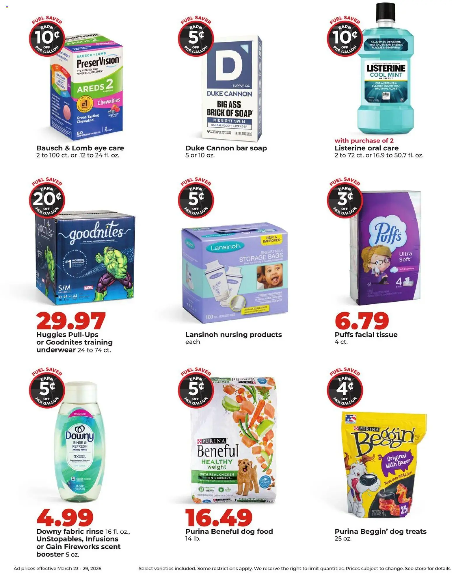 HyVee Weekly Ad - valid from 23.03.2026 | Page: 11 | Products: Dog Food, Bar Soap, Underwear, Weight