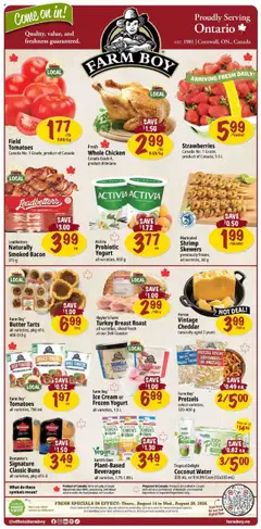 Preview of Farm Boy weekly flyer / circulaire from shop Farm Boy valid from 14.08.2025