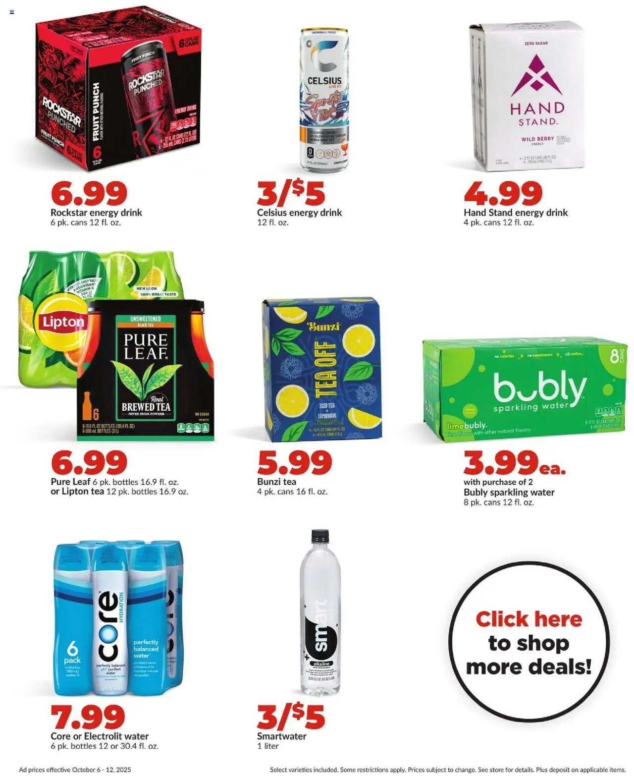 HyVee Weekly Ad - valid from 06.10.2025 | Page: 25 | Products: Oil, Tea, Water, Sugar