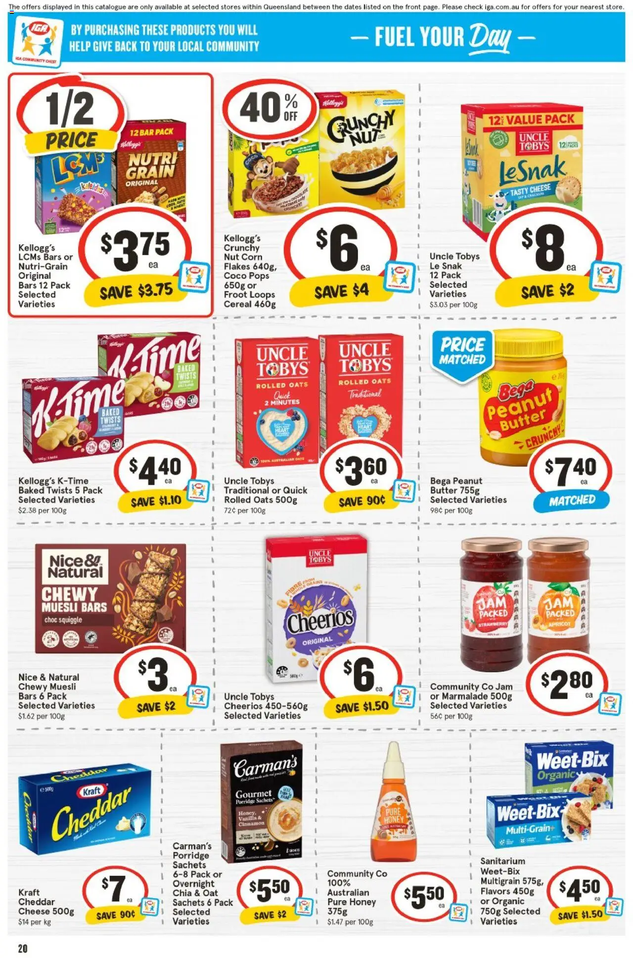 IGA catalogue - valid from 18.06.2025 | Page: 20 | Products: Butter, Cereal, Flakes, Date