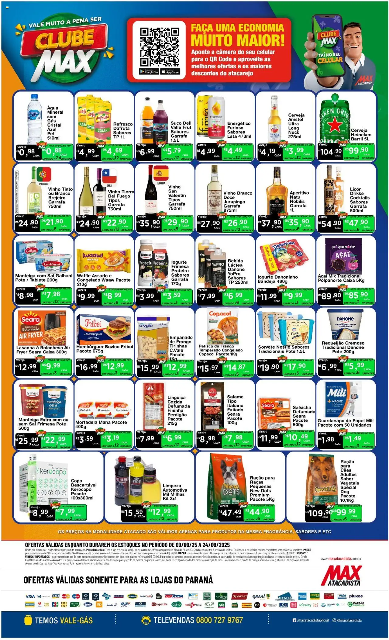 Max Atacadista Folheto - válido de 09.09.2025 | Página: 2 | Produtos: Celular, Air fryer, Suco, Sorvete