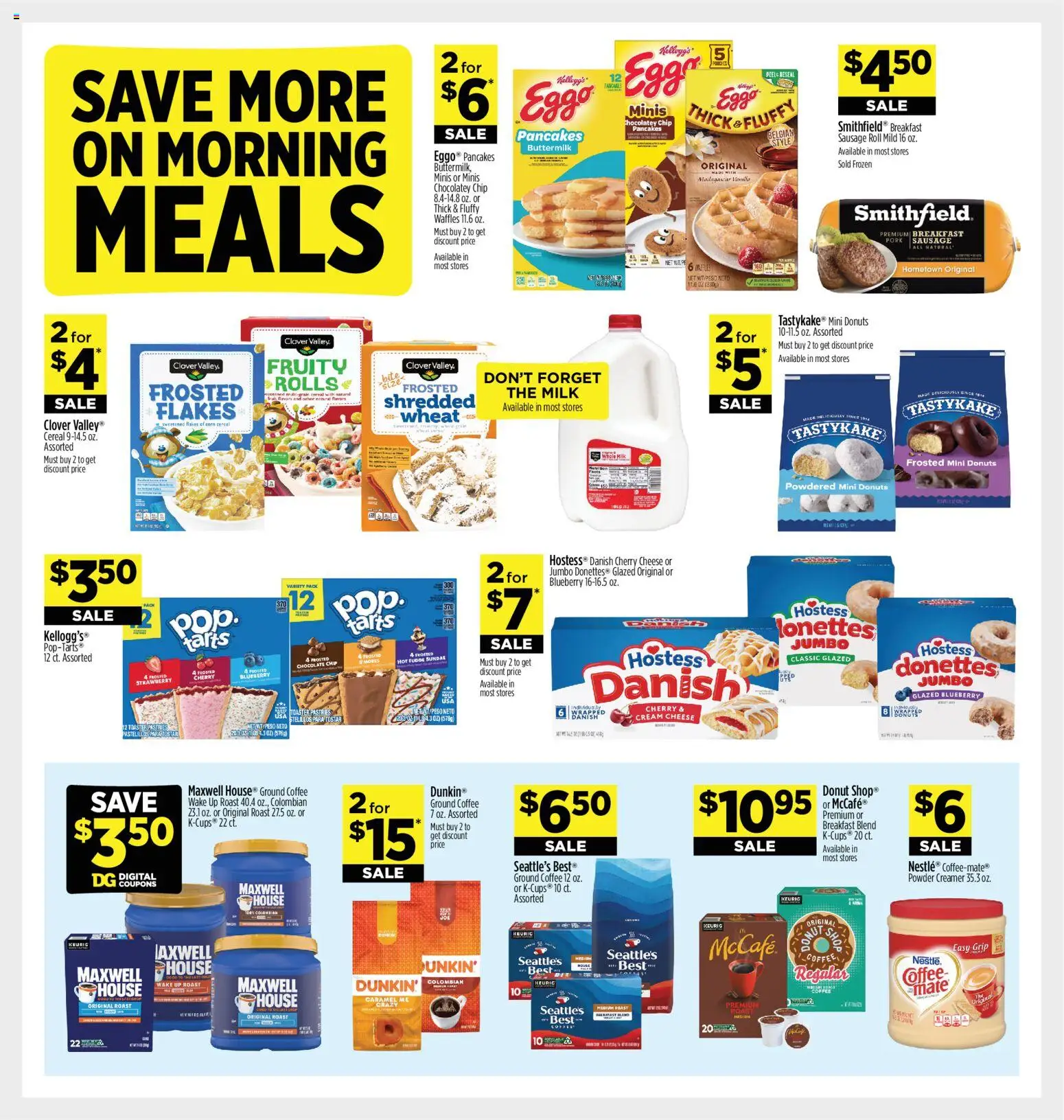 Dollar General Weekly Ad - valid from 01.03.2026 | Page: 6 | Products: Cheese, Coffee, Cream, Flakes