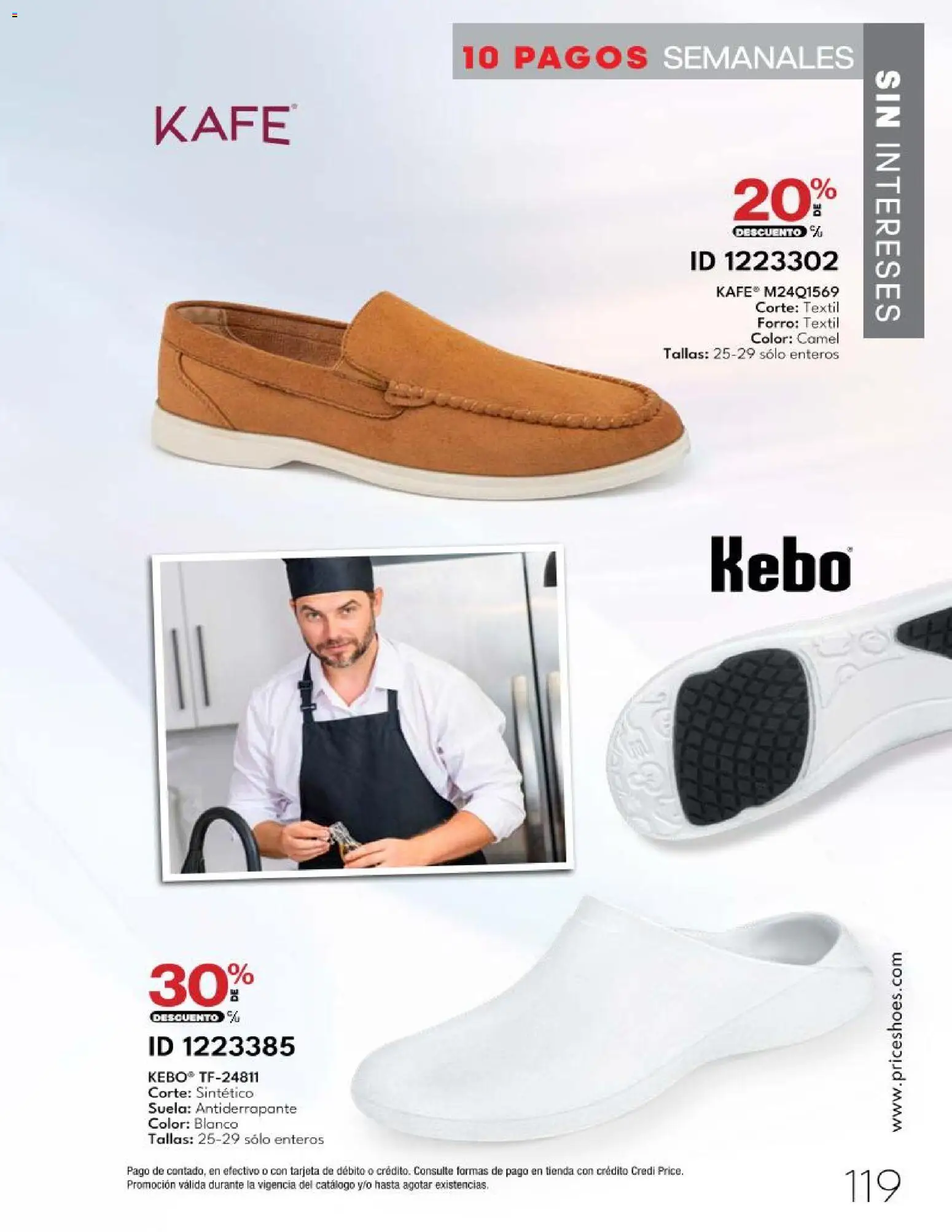 Nuevas ofertas de Price Shoes válidas en toda la República Mexicana desde el 20.03.2026. ¡Encuentra las mejores ofertas en Price Shoes catálogo 10 Pagos Sin Intereses! | Página: 119