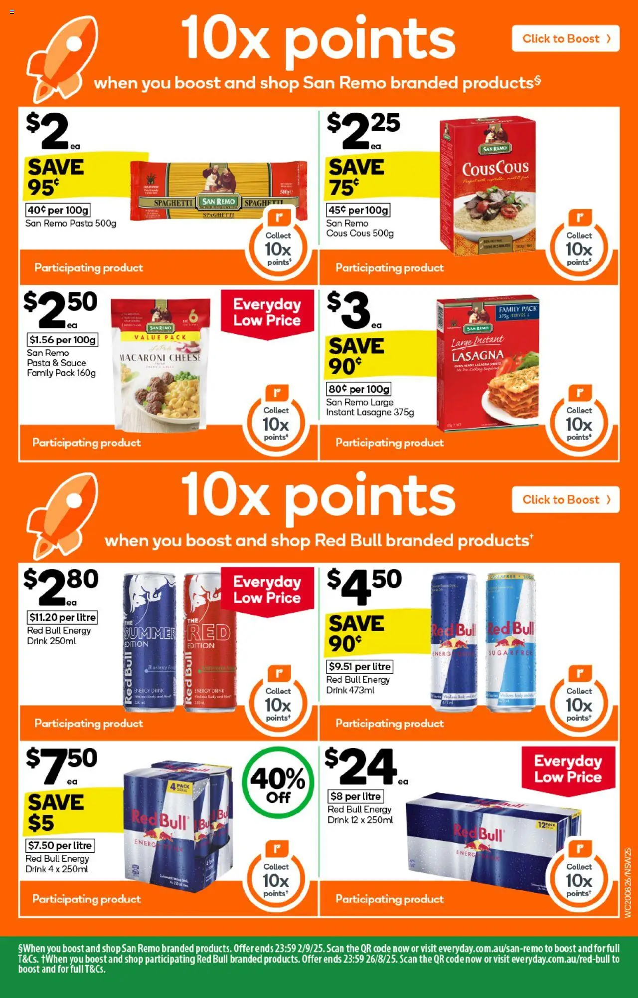 Woolworths catalogue - valid from 20.08.2025 | Page: 25 | Products: Cheese, Energy drink, Pasta, Sauce
