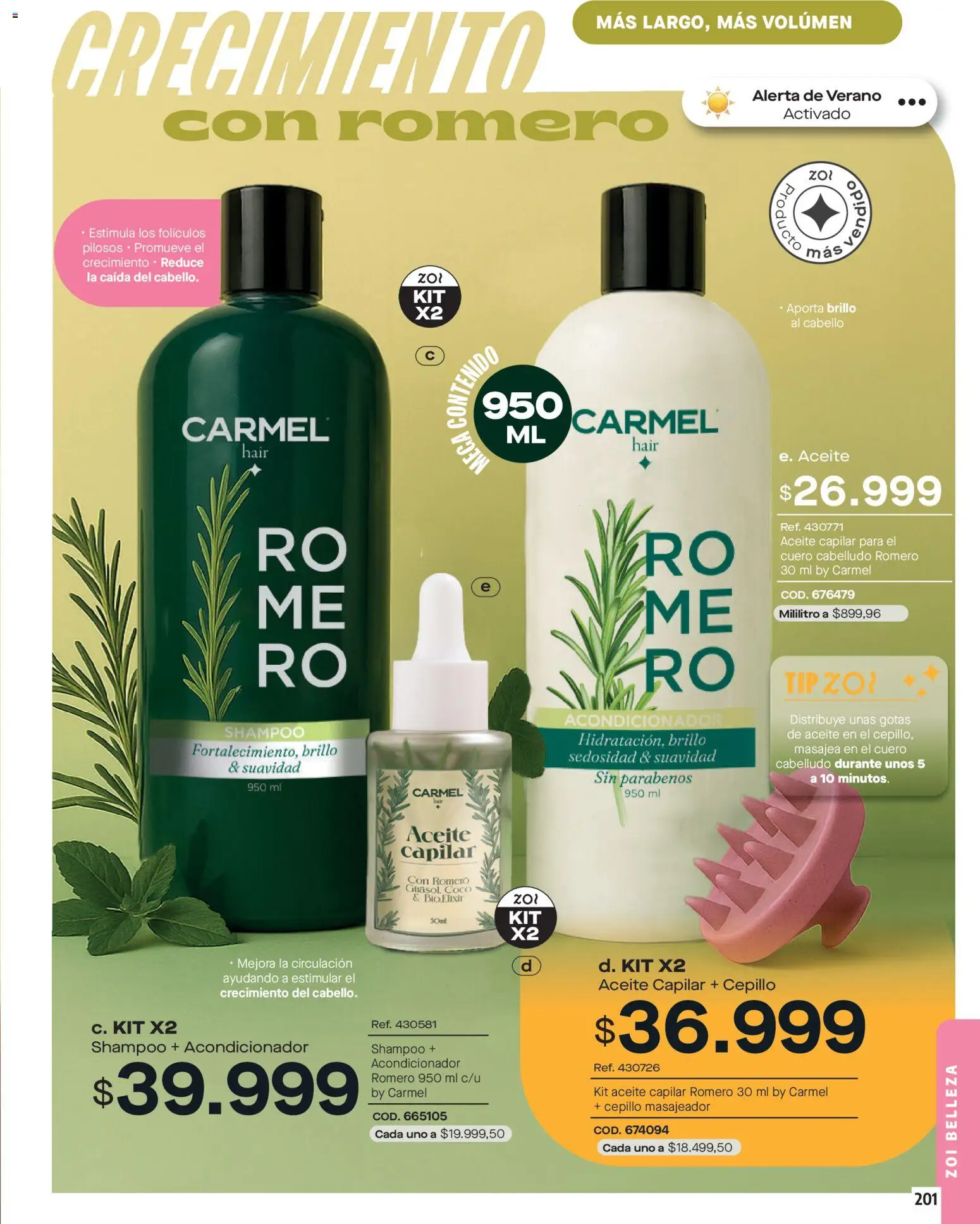 Carmel revista - valida desde el 01.01.2026 | Página: 201 | Productos: Shampoo, Brillo, Cepillo, Coco