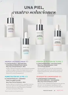 Nuevas ofertas de Mary Kay válidas en toda la República Mexicana desde el 01.09.2025. ¡Encuentra las mejores ofertas en CONCENTRADO ILUMINADOR DE ÁCIDO FERÚLICO + NIACINAMIDA Mary Kay Clinical Solutions, Ayuda a reducir visiblemente la apariencia de manchas oscuras* con tres potentes ingredientes: Ácido Ferúlico, Niacinamida y Extracto de Alubia Blanca.! | Página: 65 | Productos: Iluminador, Serum