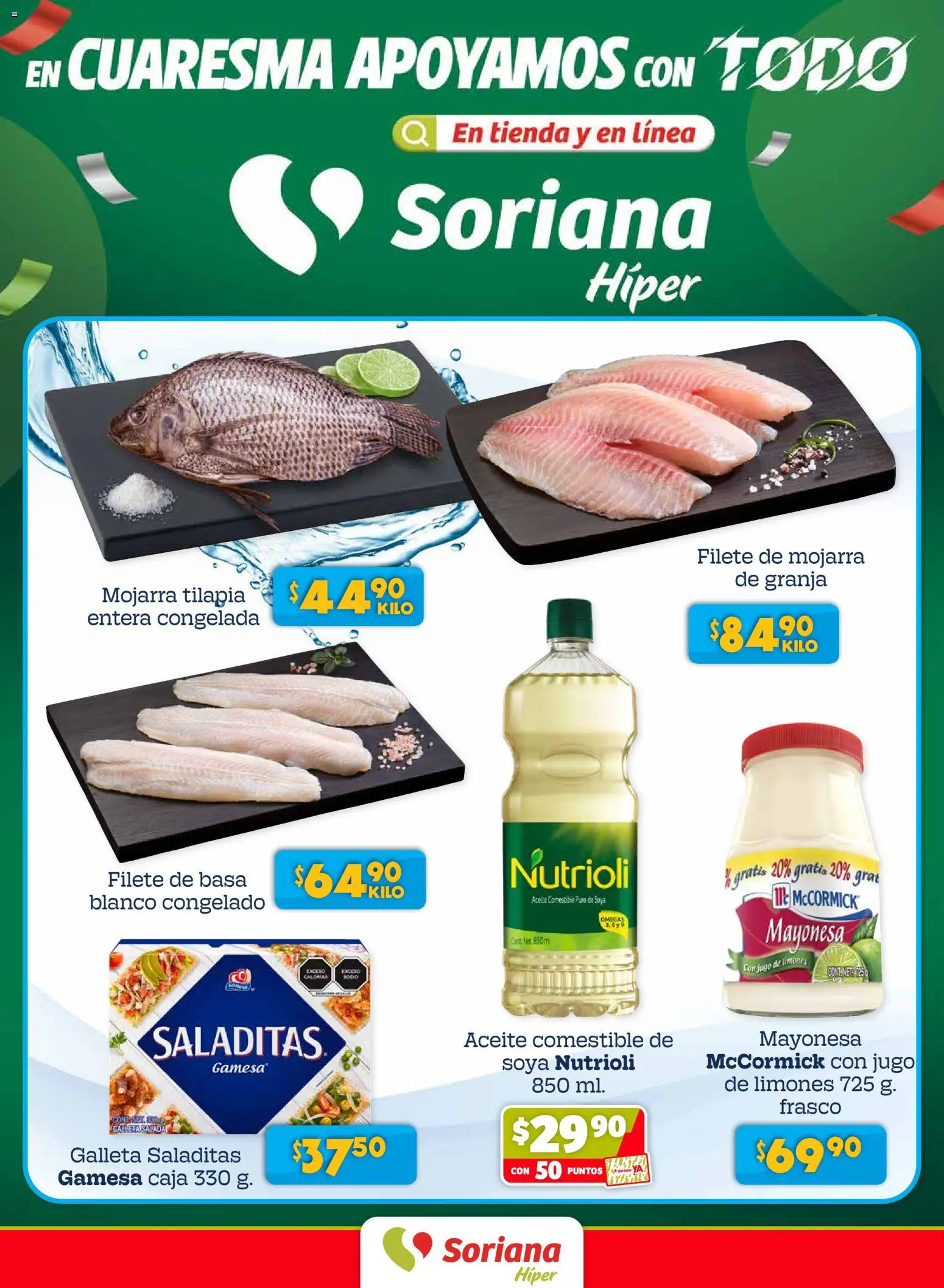 Nuevas ofertas de Soriana válidas en toda la República Mexicana desde el 03.04.2026. ¡Encuentra las mejores ofertas en Soriana Fin de Semana Híper: Nuevo León, Ciudad Victoria y Tampico! | Página: 1 | Productos: Mayonesa, Frasco, Aceite, Jugo
