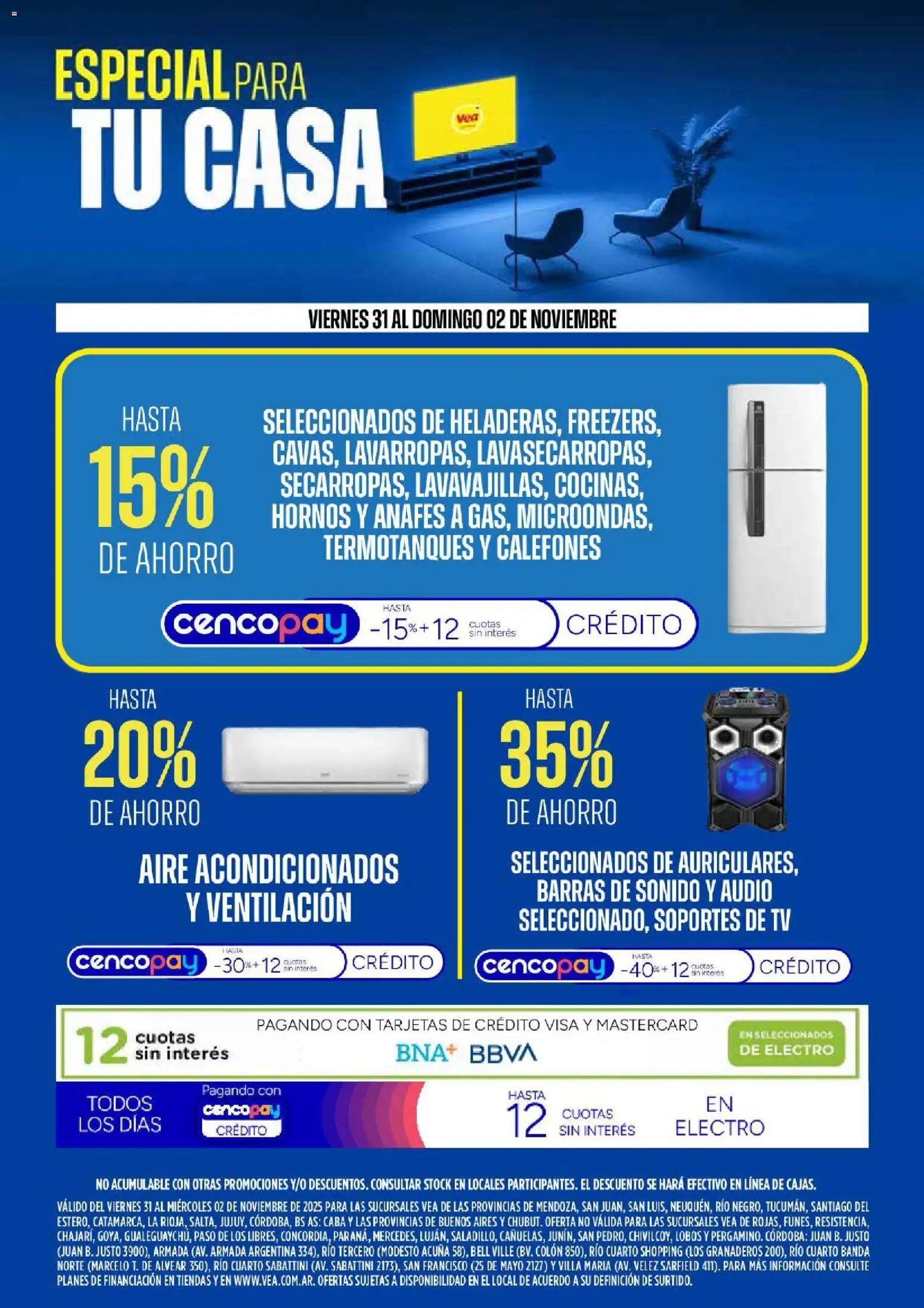 Vea - Ofertas especial para tu casa │ válido desde el 31.10.2025 | Página: 1 | Productos: Audio