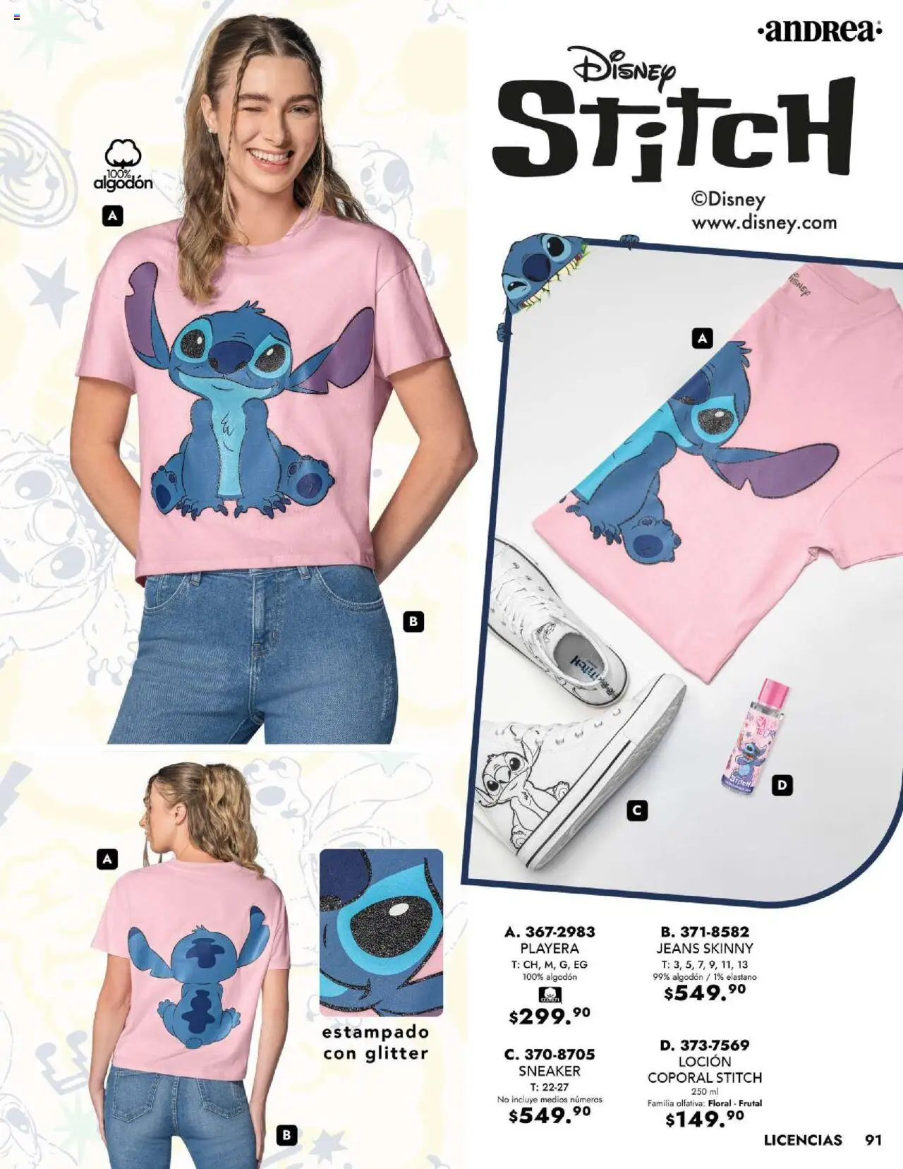 Nuevas ofertas de Andrea válidas en toda la República Mexicana desde el 25.05.2025. ¡Encuentra las mejores ofertas en Andrea - Catálogo Vestir Exterior! | Página: 91 | Productos: Glitter, Loción, Playera, Té
