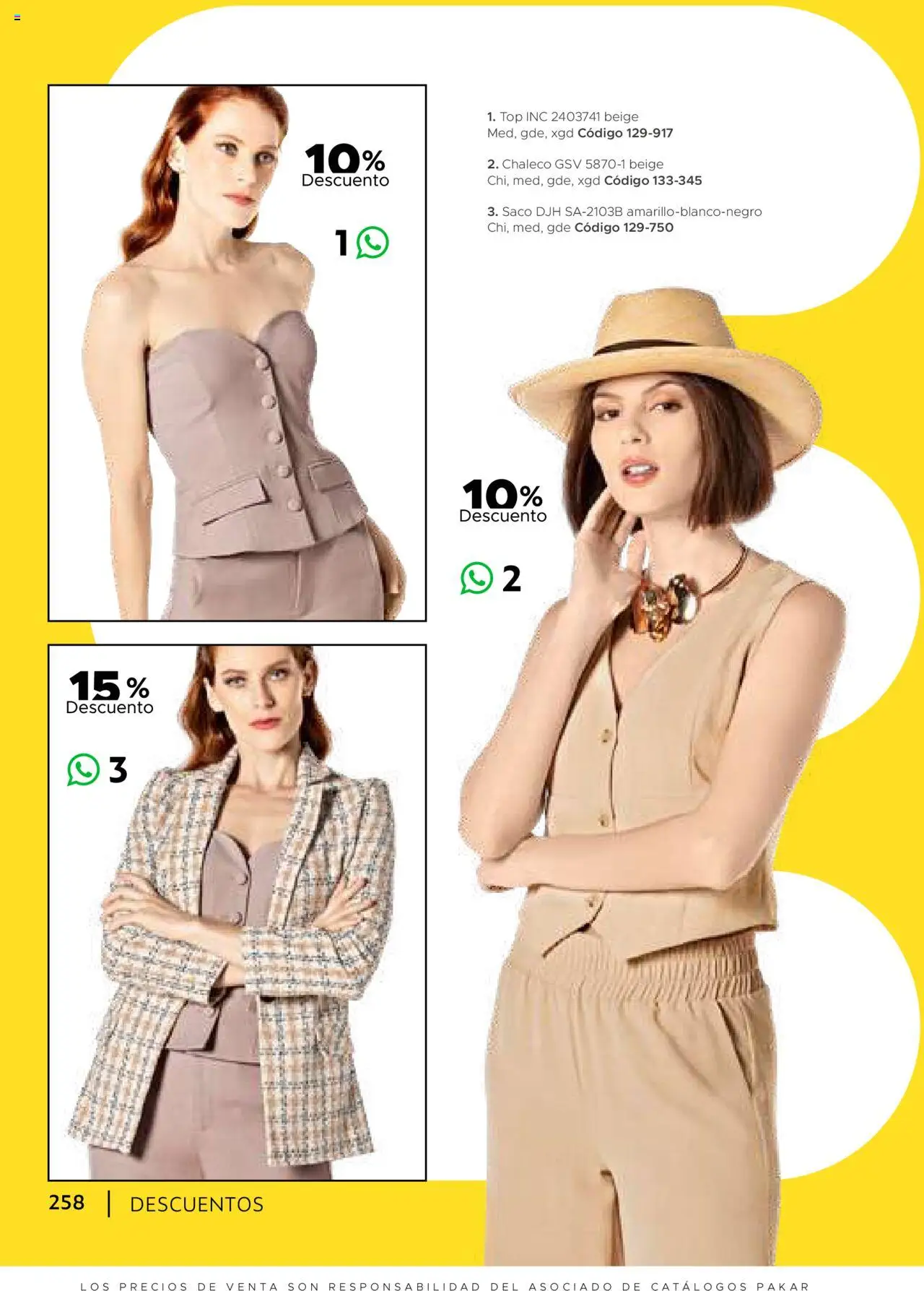 Nuevas ofertas de SC Pakar válidas en toda la República Mexicana desde el 24.07.2025. ¡Encuentra las mejores ofertas en SC Pakar Catálogo Ropa y Accesorios! | Página: 258 | Productos: Chaleco, Top