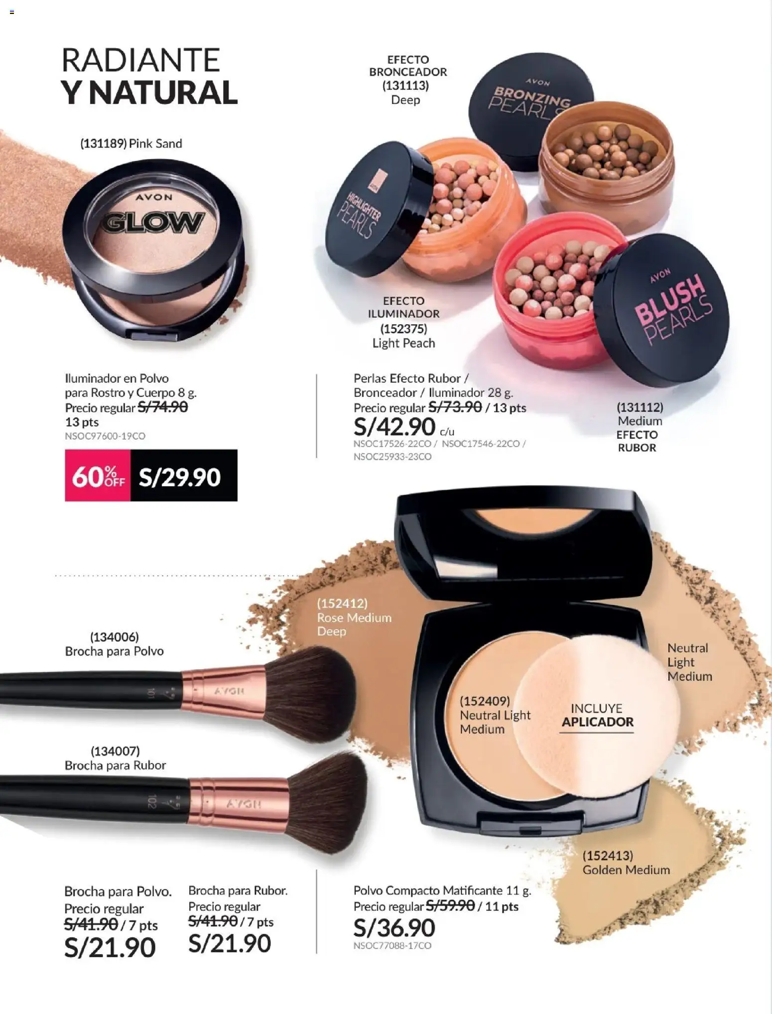 Catálogo Avon válido desde 01.02.2026 | Página: 60 | Productos: Brocha, Polvo, Bronceador, Rubor