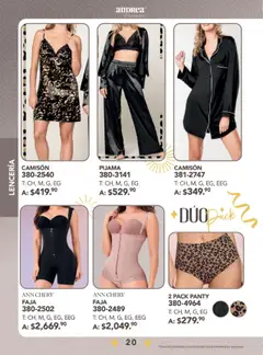 Nuevas ofertas de Andrea válidas en toda la República Mexicana desde el 24.08.2025. ¡Encuentra las mejores ofertas en Andrea - Catálogo Fiestas y Celebraciones! | Página: 20 | Productos: Pijama, Lenceria, Camisón, Faja