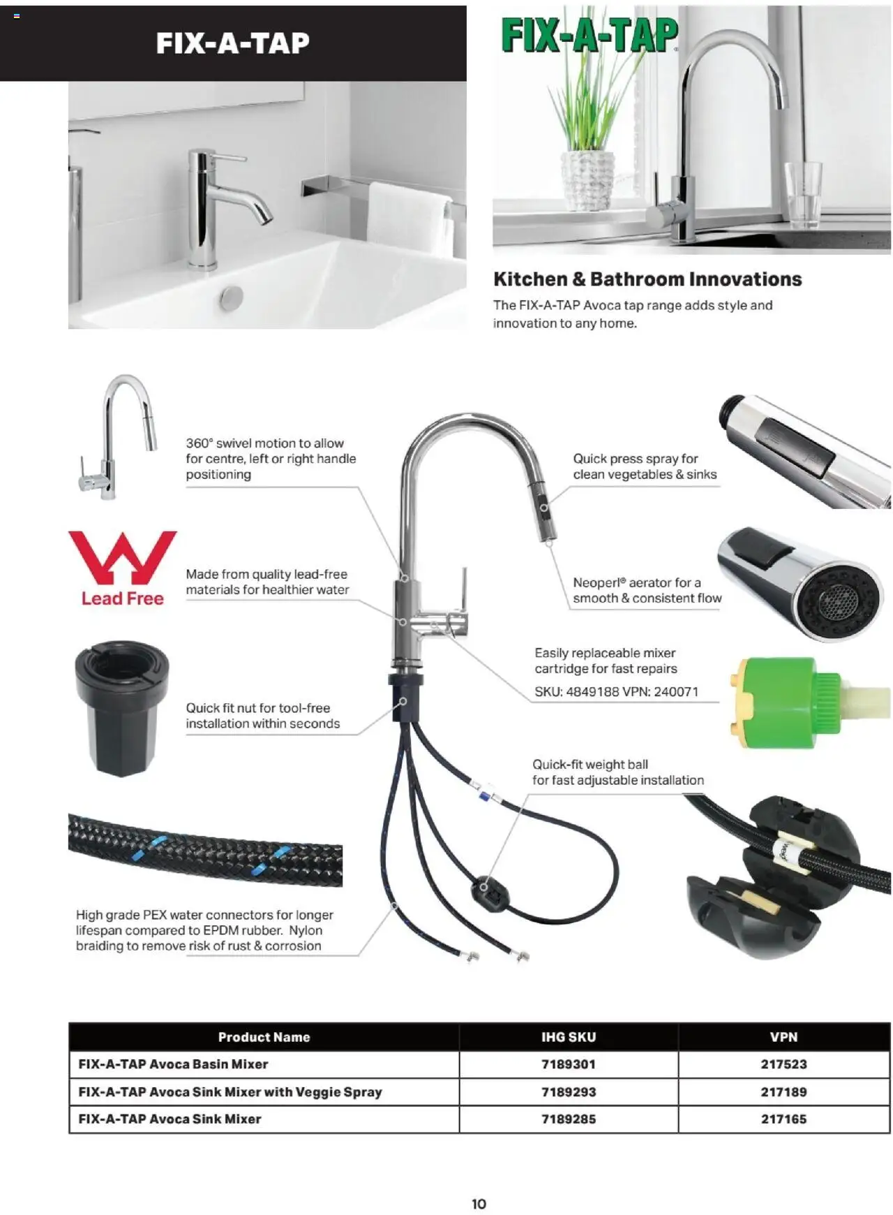Mitre 10 catalogue - valid from 27.06.2025 | Page: 10 | Products: Tap, Water, Press, Bathroom