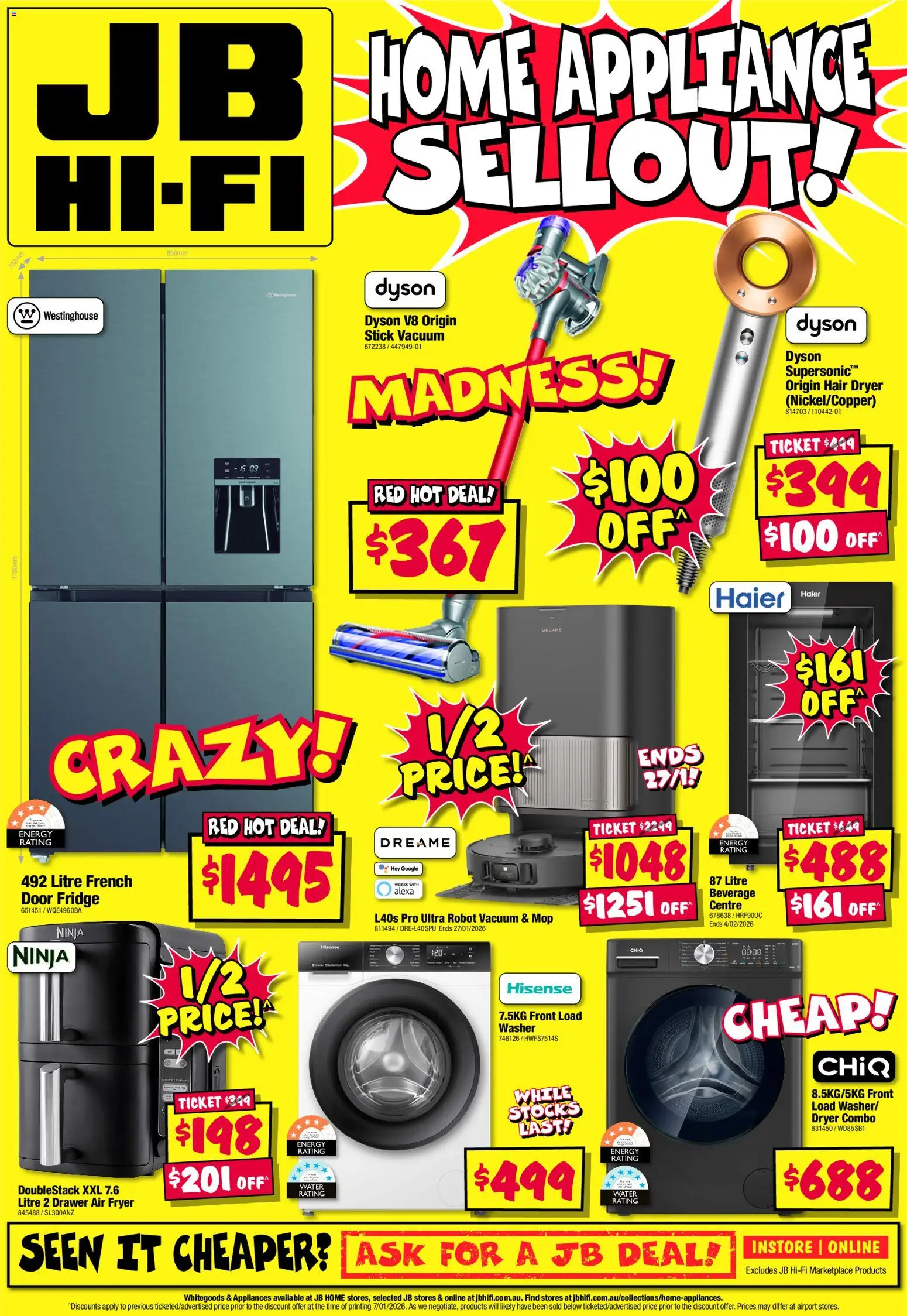 JB Hi-Fi catalogue - valid from 15.01.2026 | Page: 16 | Products: Mop, Water, Appliance, Fridge