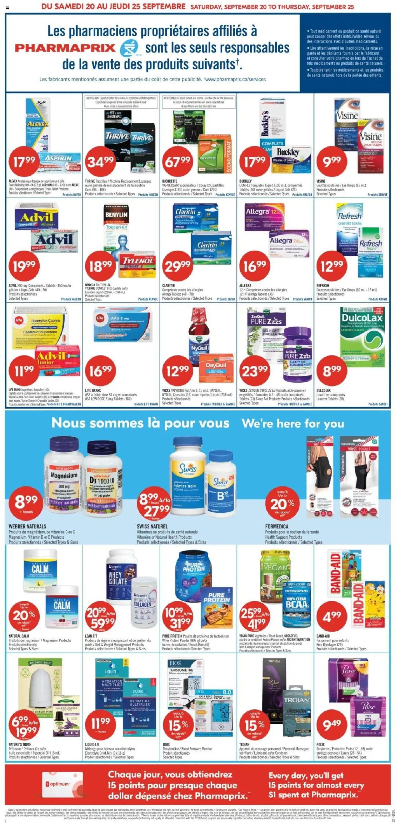 Pharmaprix flyer valid from 20.09.2025 | Page: 4 | Products: Monitor, PC, Powder, Oil