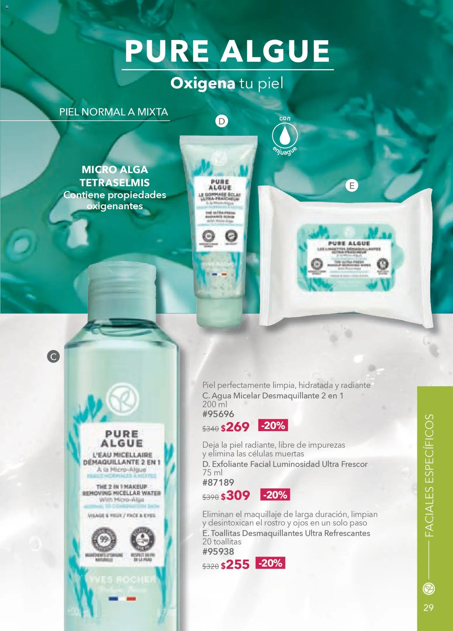 Nuevas ofertas de Yves Rocher válidas en toda la República Mexicana desde el 20.01.2026. ¡Encuentra las mejores ofertas en Yves Rocher campaña 2 2026! | Página: 31 | Productos: Exfoliante facial, Desmaquillante, Maquillaje, Agua micelar