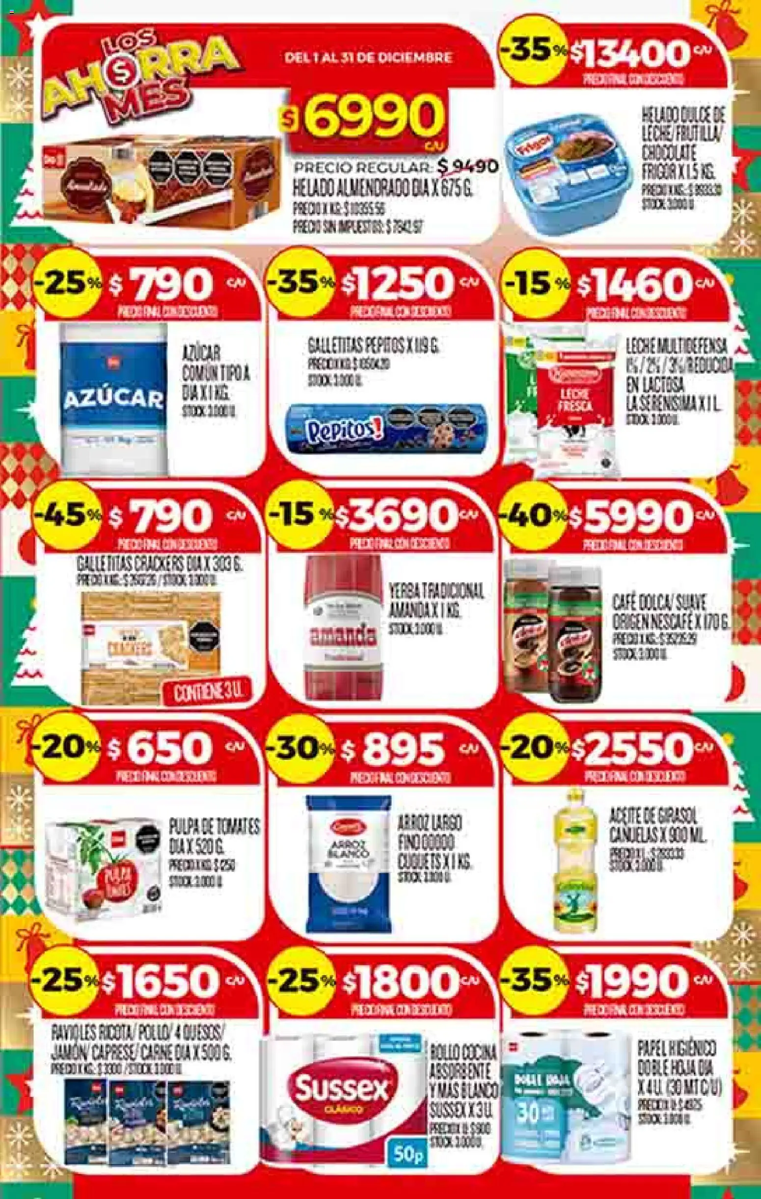 Dia - Ofertas - Salta y Jujuy │ válido desde el 17.12.2025 | Página: 6 | Productos: Papel higiénico, Azucar, Leche, Ravioles
