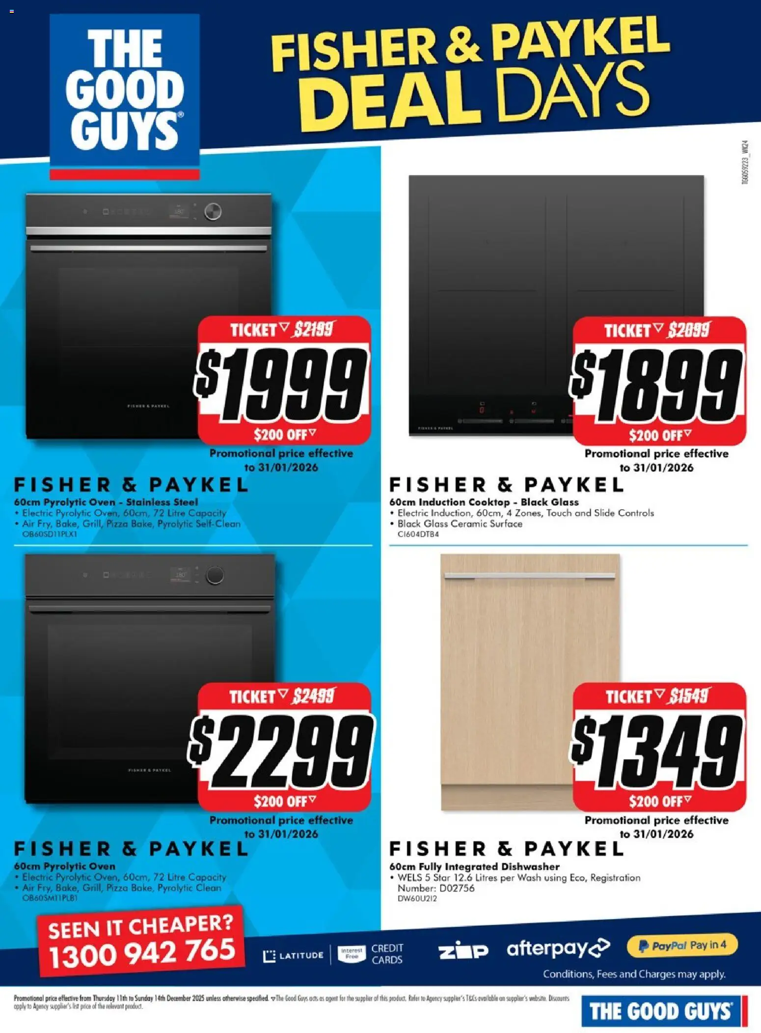 The Good Guys catalogue - valid from 10.12.2025 | Page: 2 | Products: Pizza, Oven, Cooktop, Dishwasher
