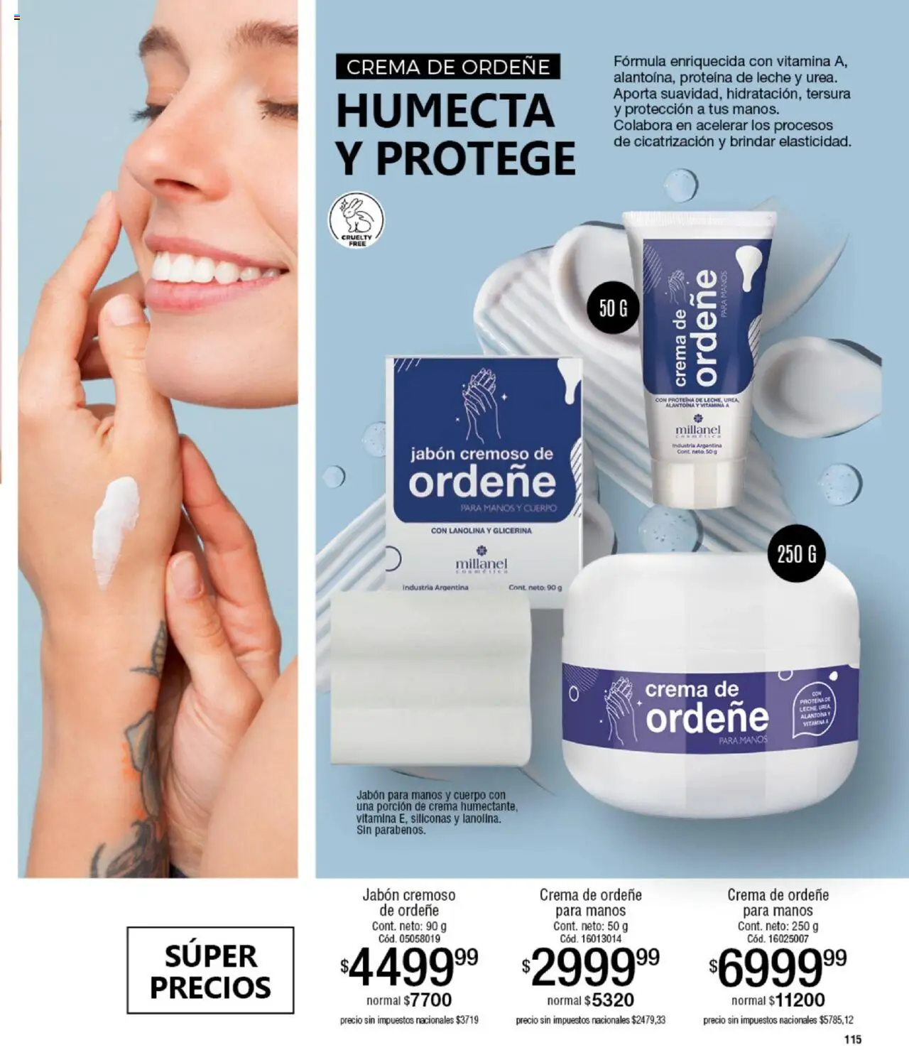 Millanel catálogo │ válido desde el 15.09.2025 | Página: 115 | Productos: Jabón, Leche, Crema