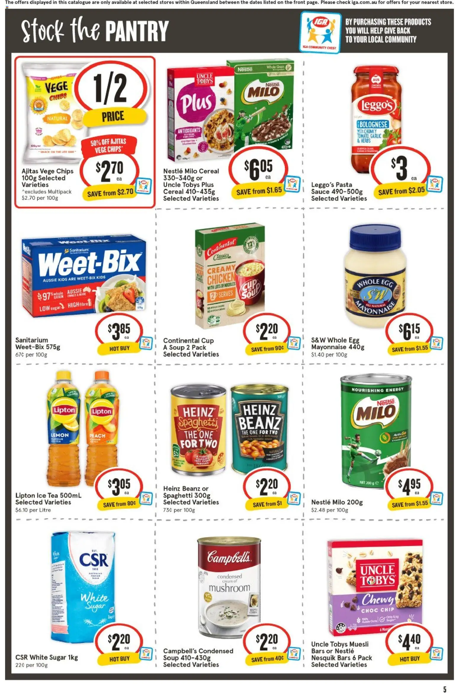 IGA catalogue - valid from 11.03.2026 | Page: 5 | Products: Cereal, Cream, Soup, Lemon