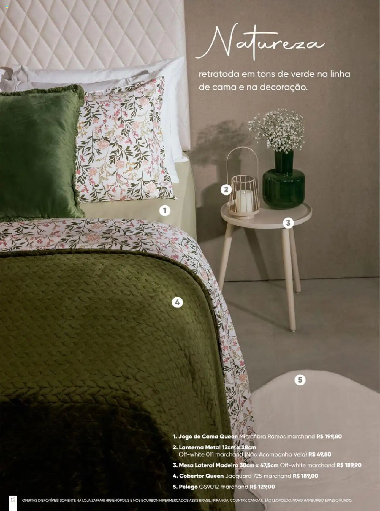Zaffari Folheto - válido de 09.06.2025 | Página: 12 | Produtos: Jogo de cama, Cama, Mesa, Bourbon