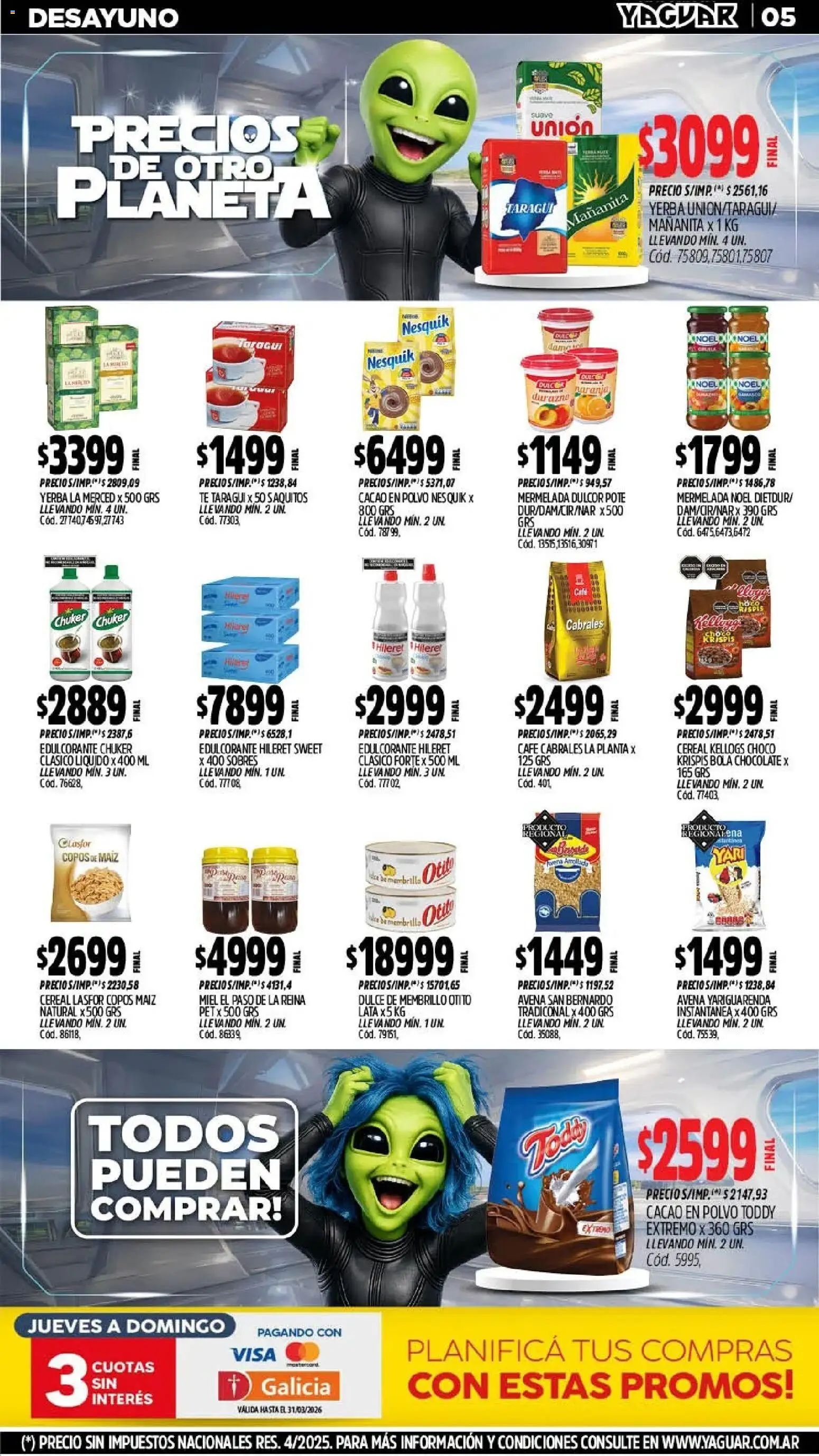 Yaguar - Oferta Semanal Salta │ válido desde el 09.03.2026 | Página: 5 | Productos: Avena, Café, Chocolate, Cacao