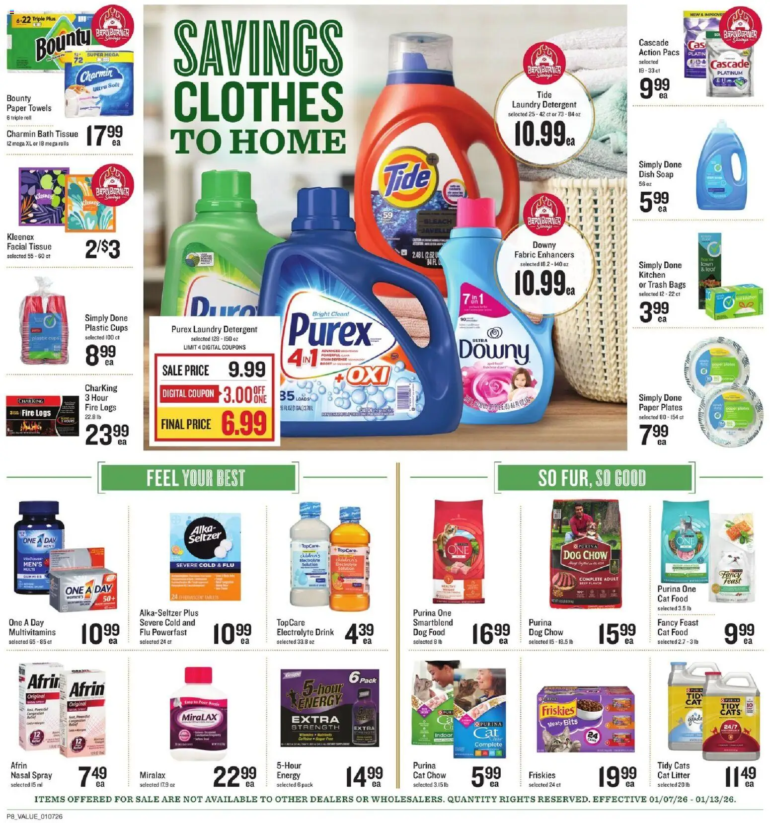 Lowes Foods Weekly Ad - NC - valid from 07.01.2026 | Page: 13 | Products: Cat Litter, Soap, Detergent, Clothes