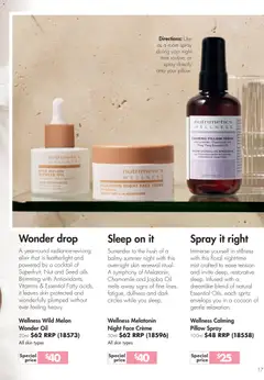 Preview of Nutrimetics Catalogue Fresh, flawless, fabulous - valid from 26.01.2026 | Page: 17 | Products: Floral, Oil, Dullness, Pillow
