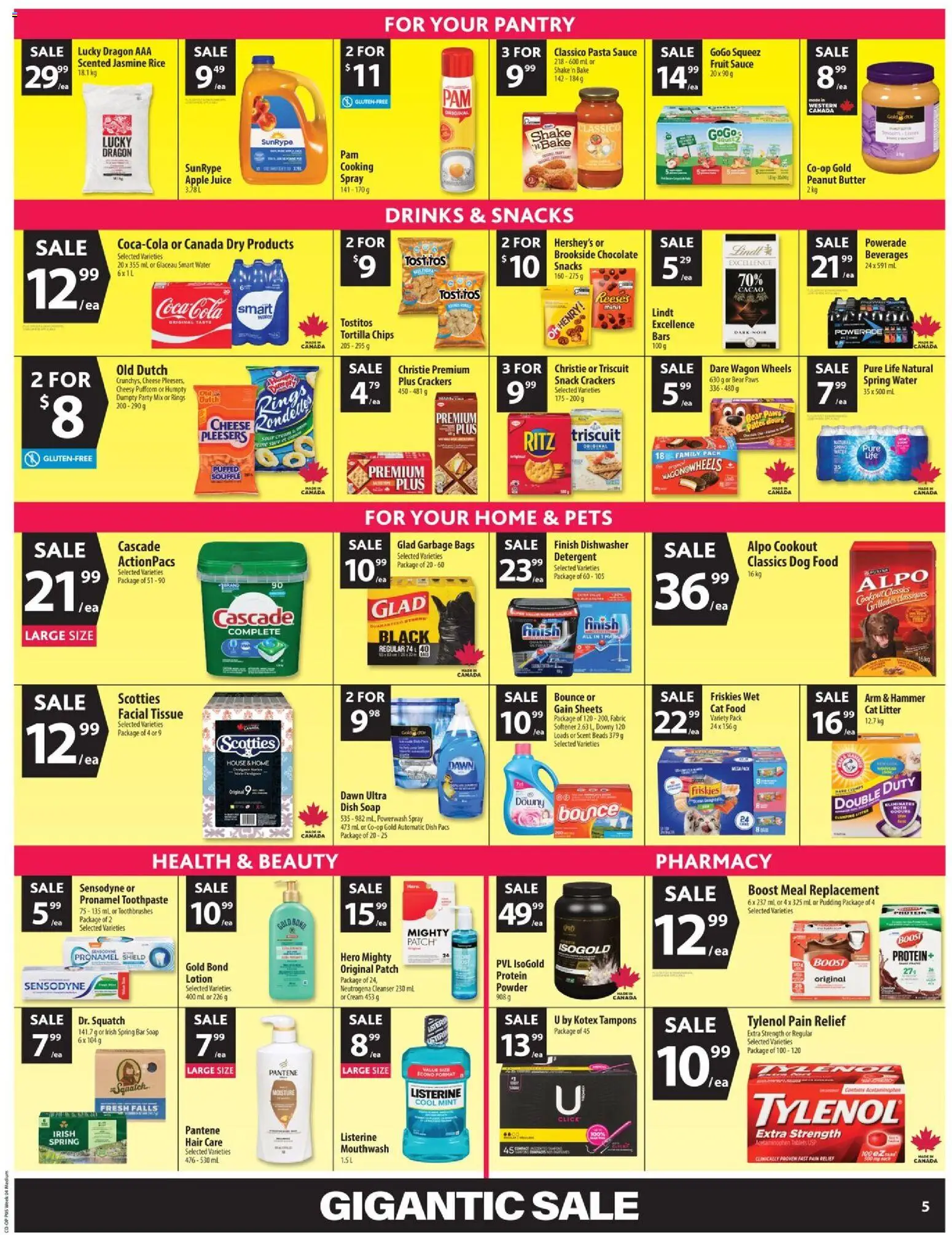 Co-op Food flyer valid from 22.01.2026 | Page: 8 | Products: Rice, Powder, Mouthwash, Chocolate