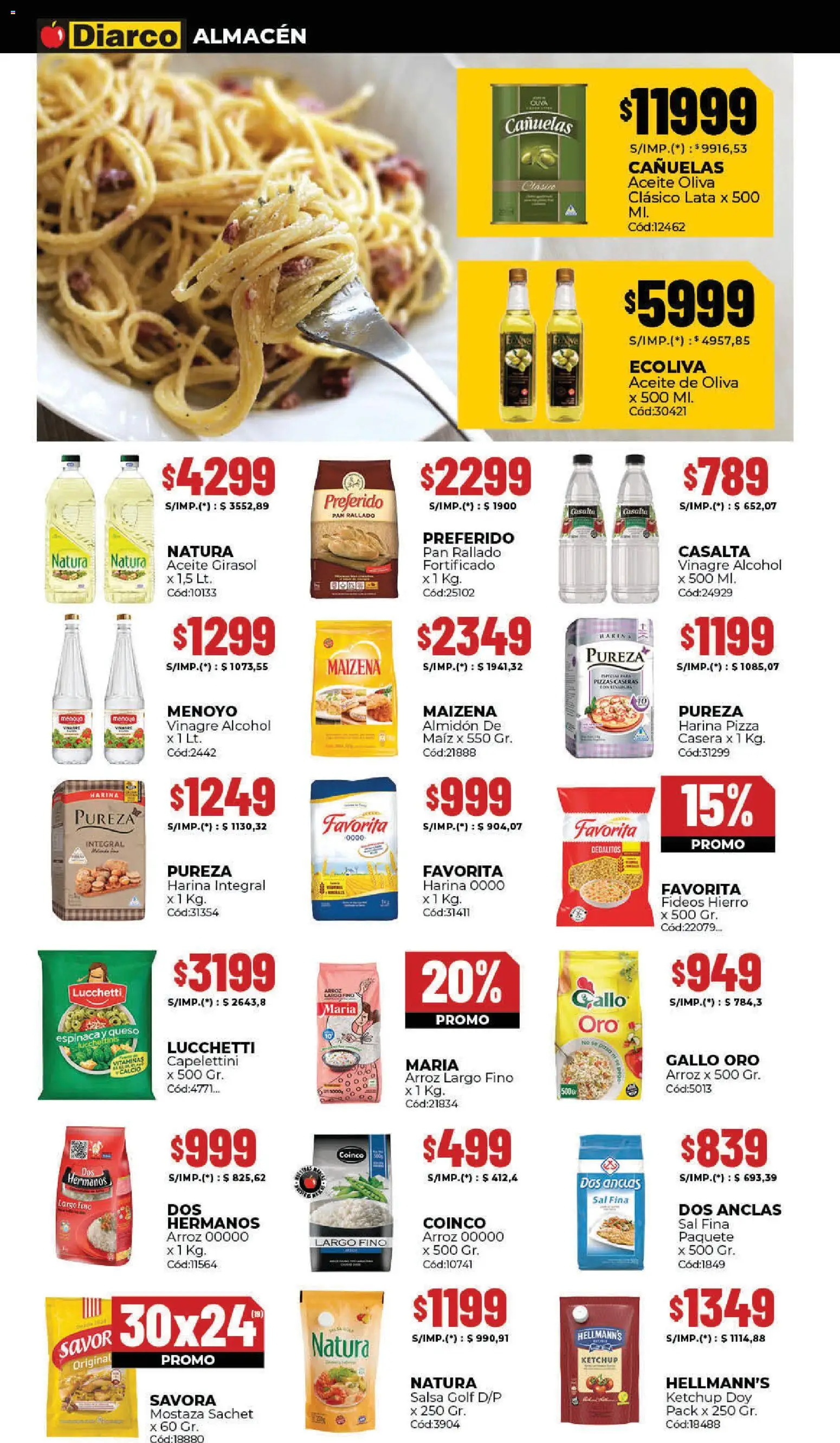Diarco ofertas │ válido desde el 03.11.2025 | Página: 2 | Productos: Harina, Vinagre, Pizza, Arroz