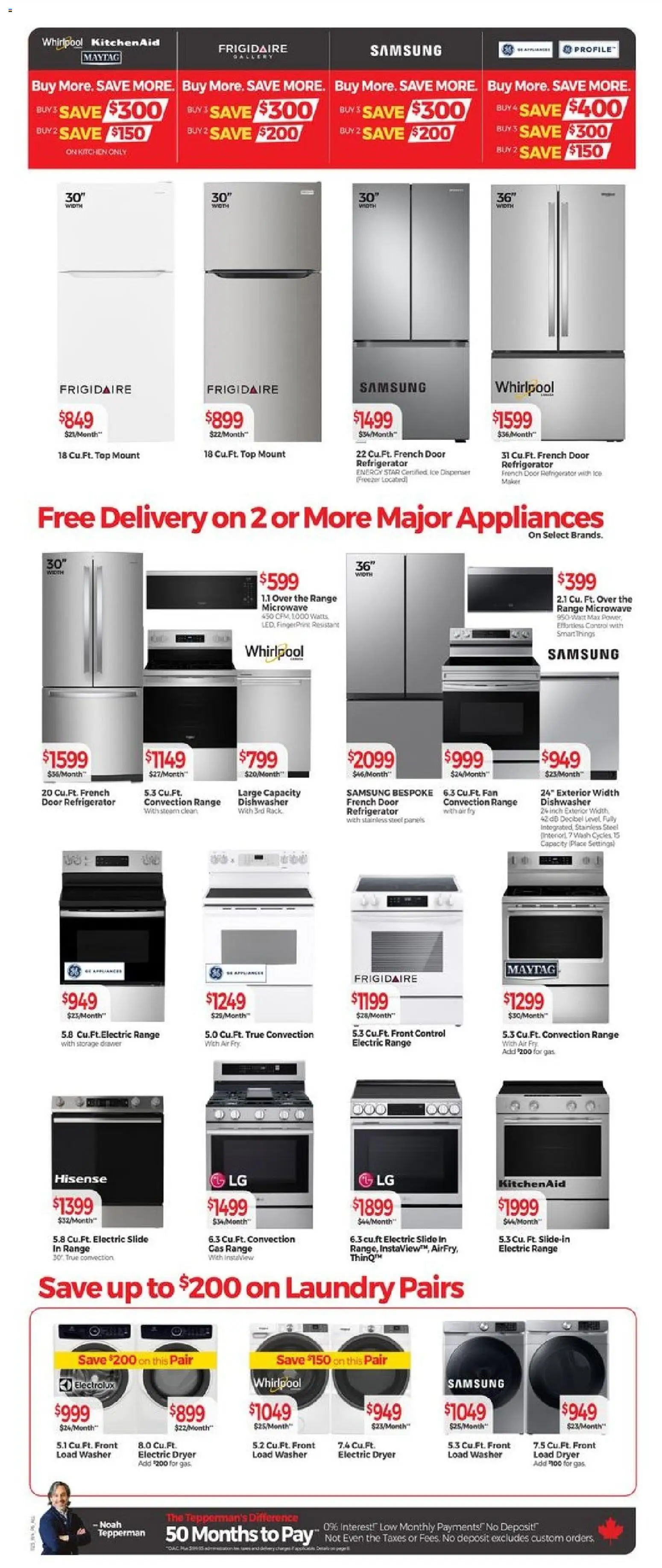 Tepperman's flyer valid from 20.11.2025 | Page: 7 | Products: Refrigerator, Freezer, Dryer, Dishwasher