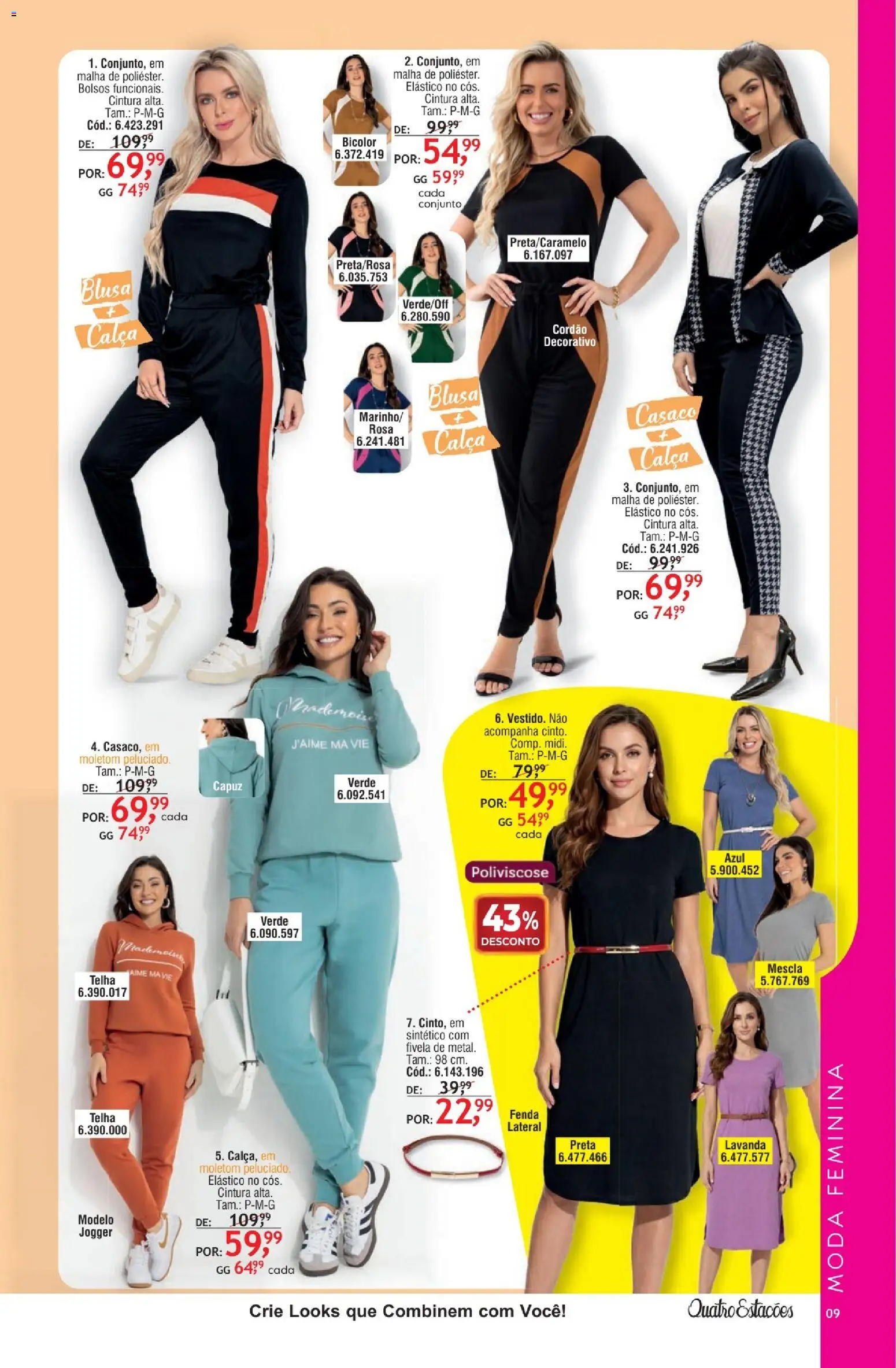 Quatro Estações Folheto - válido de 01.05.2026 | Página: 5 | Produtos: Moletom, Blusa, Calça, Casaco