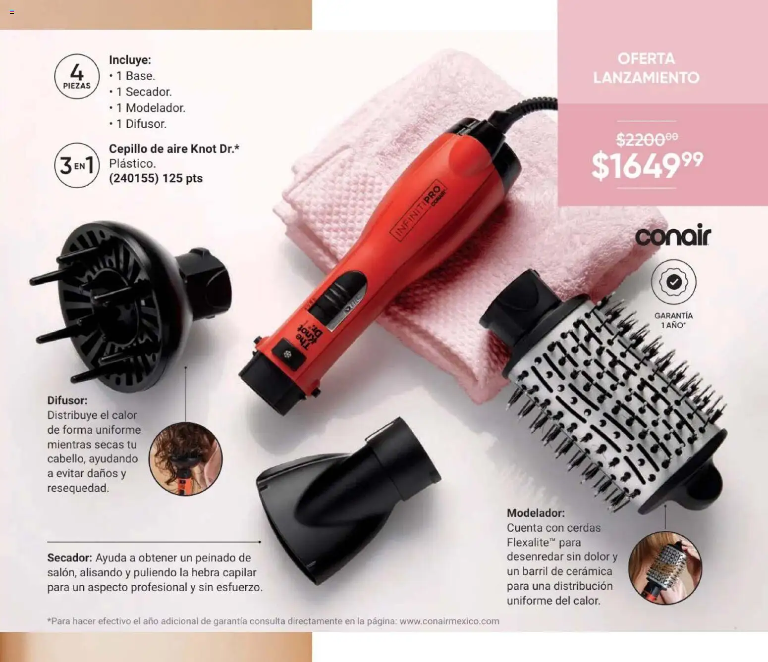 Nuevas ofertas de AVON válidas en toda la República Mexicana desde el 02.04.2026. ¡Encuentra las mejores ofertas en AVON Casa & Estilo 6 2026! | Página: 103 | Productos: Cepillo