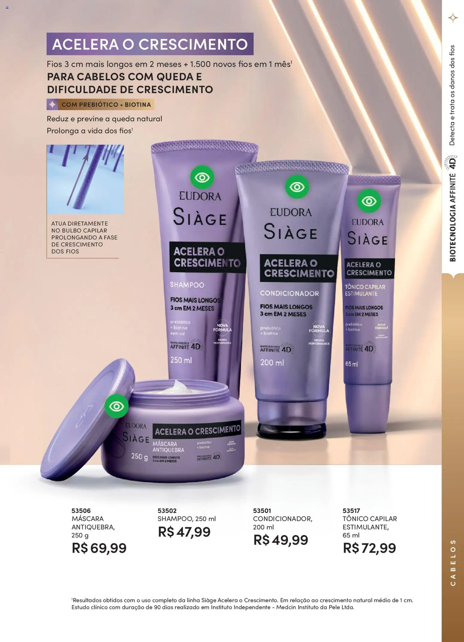 Eudora Folheto - válido de 19.02.2026 | Página: 33 | Produtos: Shampoo, Tônico, Condicionador, Sal