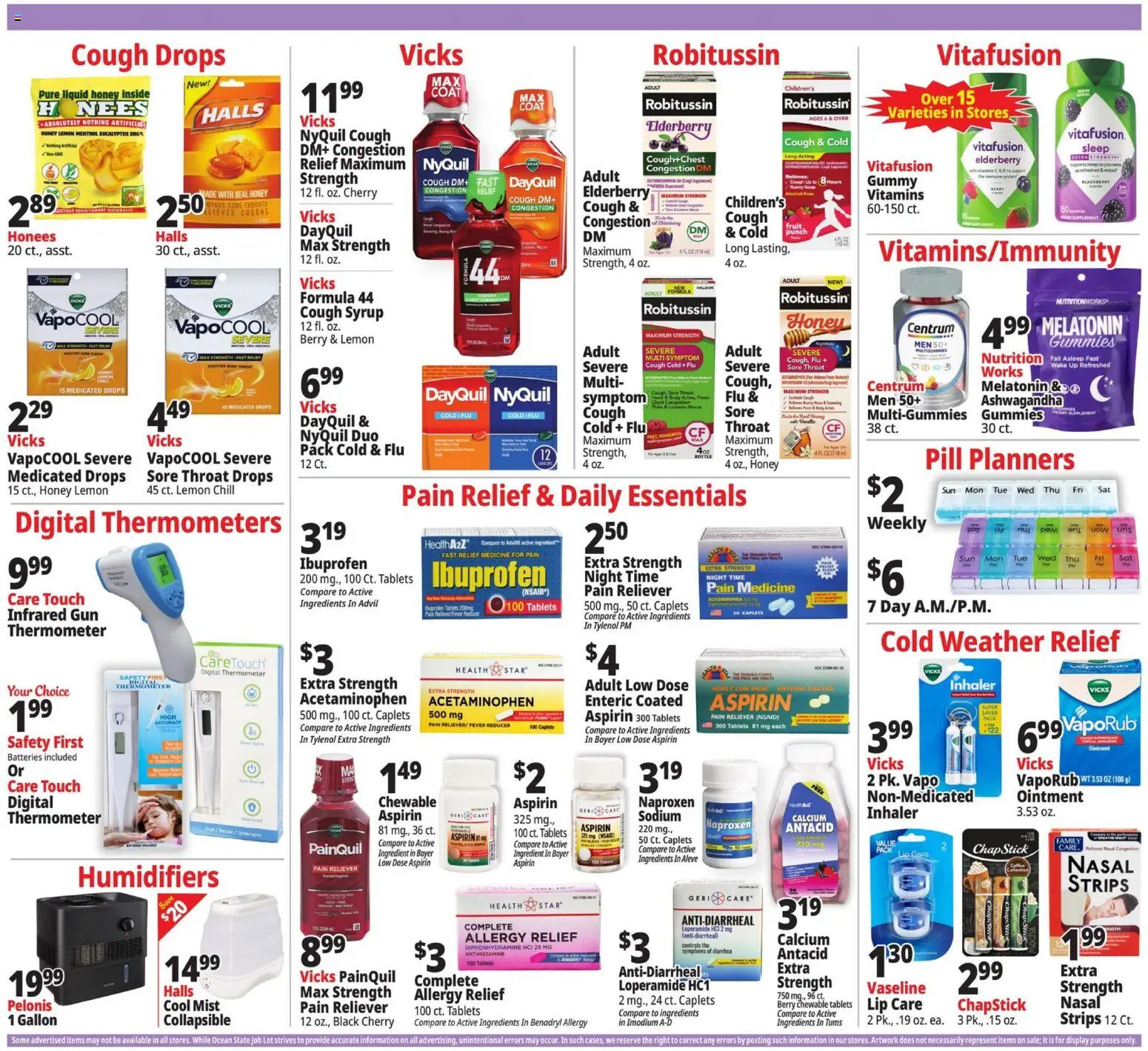 Ocean State Job Lot Weekly Ad - valid from 05.03.2026 | Page: 18 | Products: Melatonin, Lemon, Gun, Thermometer