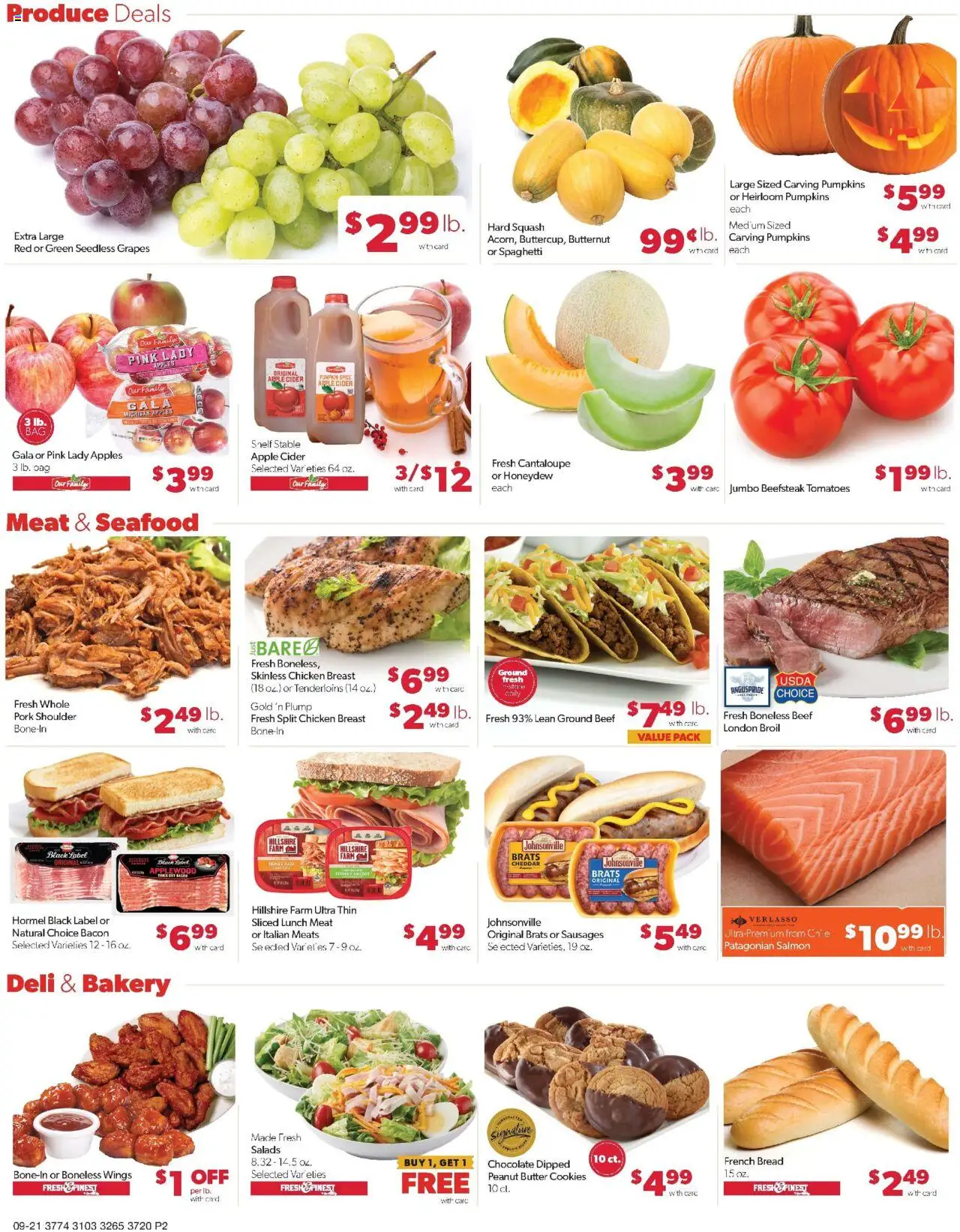 Family Fare Weekly Ad - NE - valid from 21.09.2025 | Page: 2 | Products: Butter, Beef, Seafood, Pumpkin